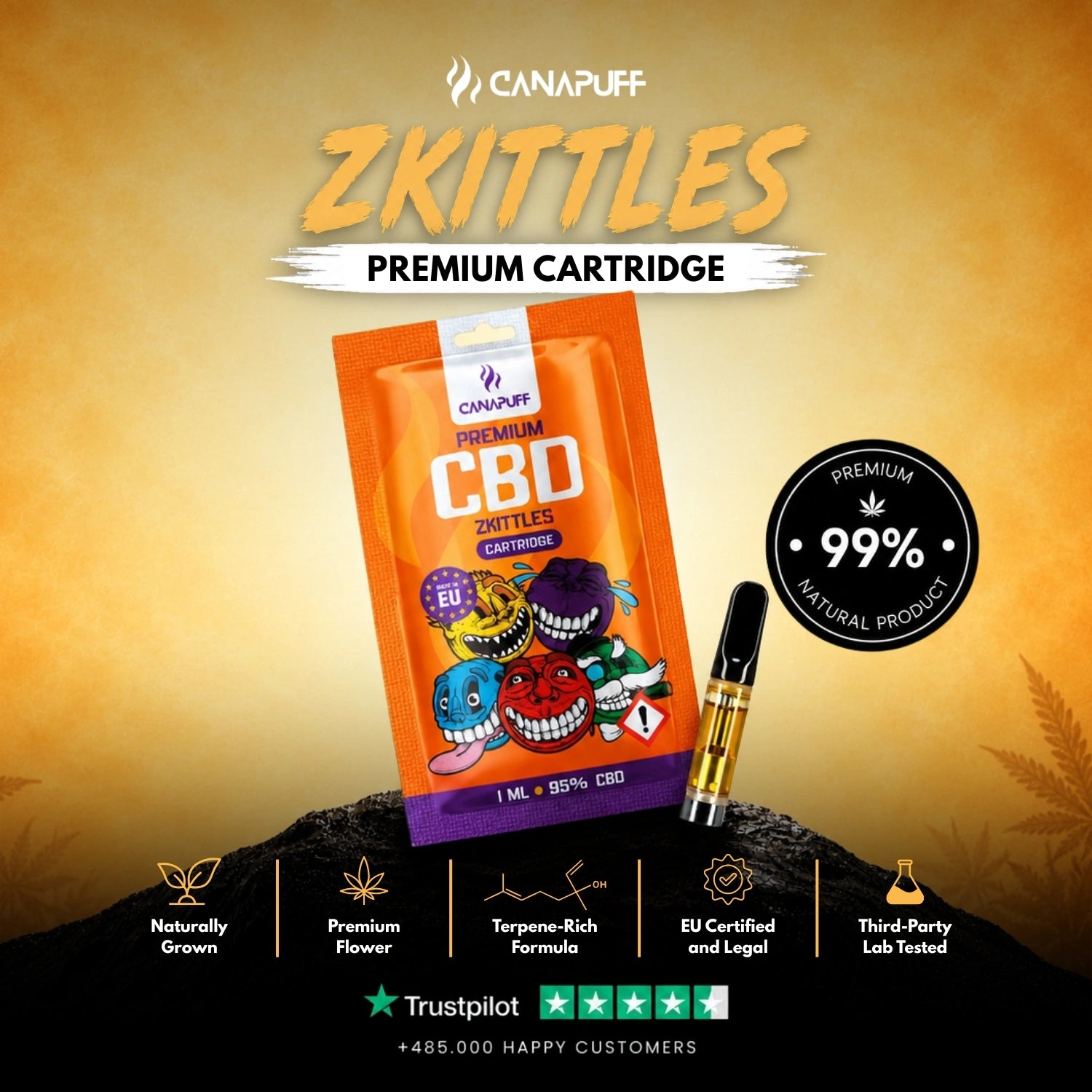 CBD Cartridge Zkittles 95%