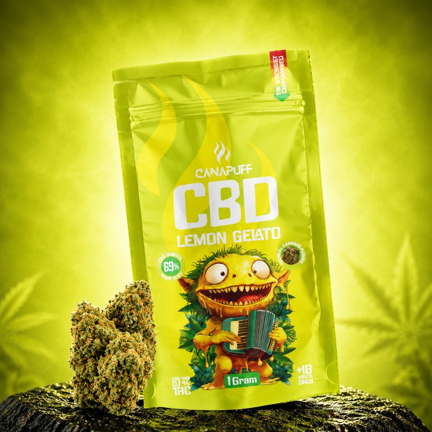 CBD Topskud Lemon Gelato 69%