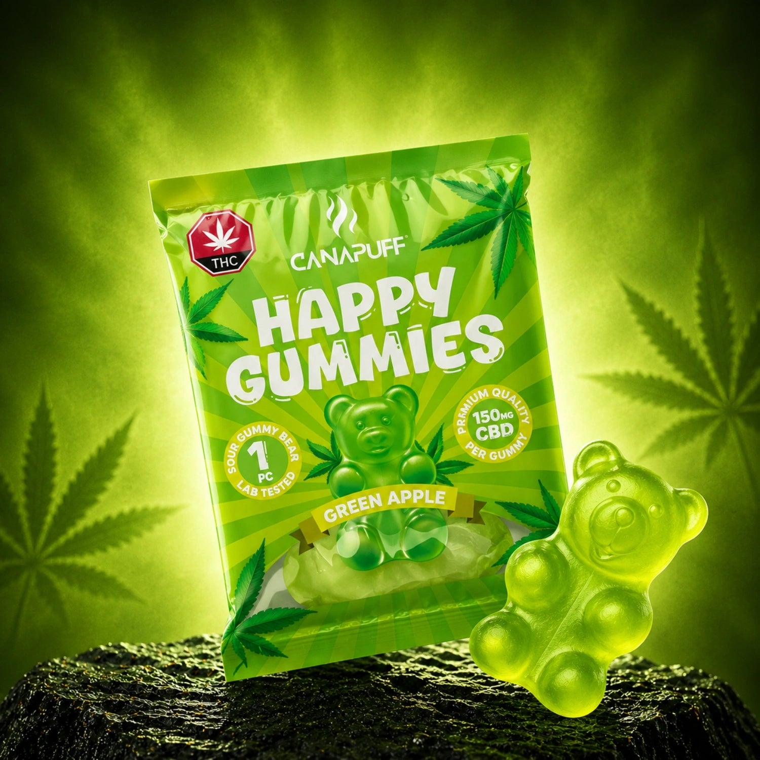 CBD Gummies Groene appel