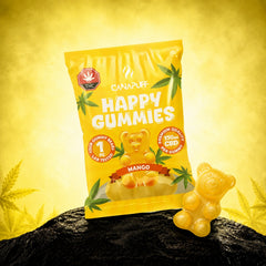 Saqueta de Gomas CBD Canapuff Mango, 450mg por goma