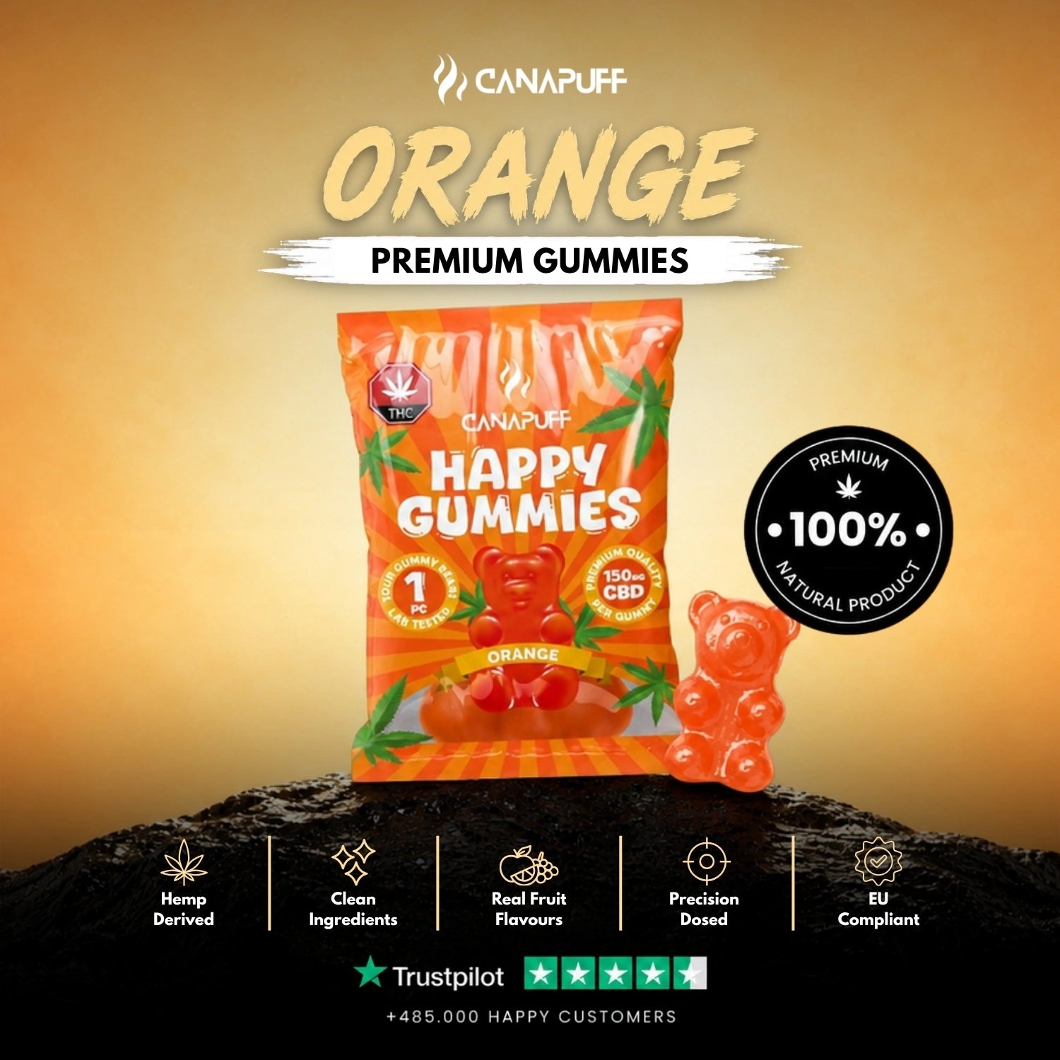 CBD Gummies Portocaliu