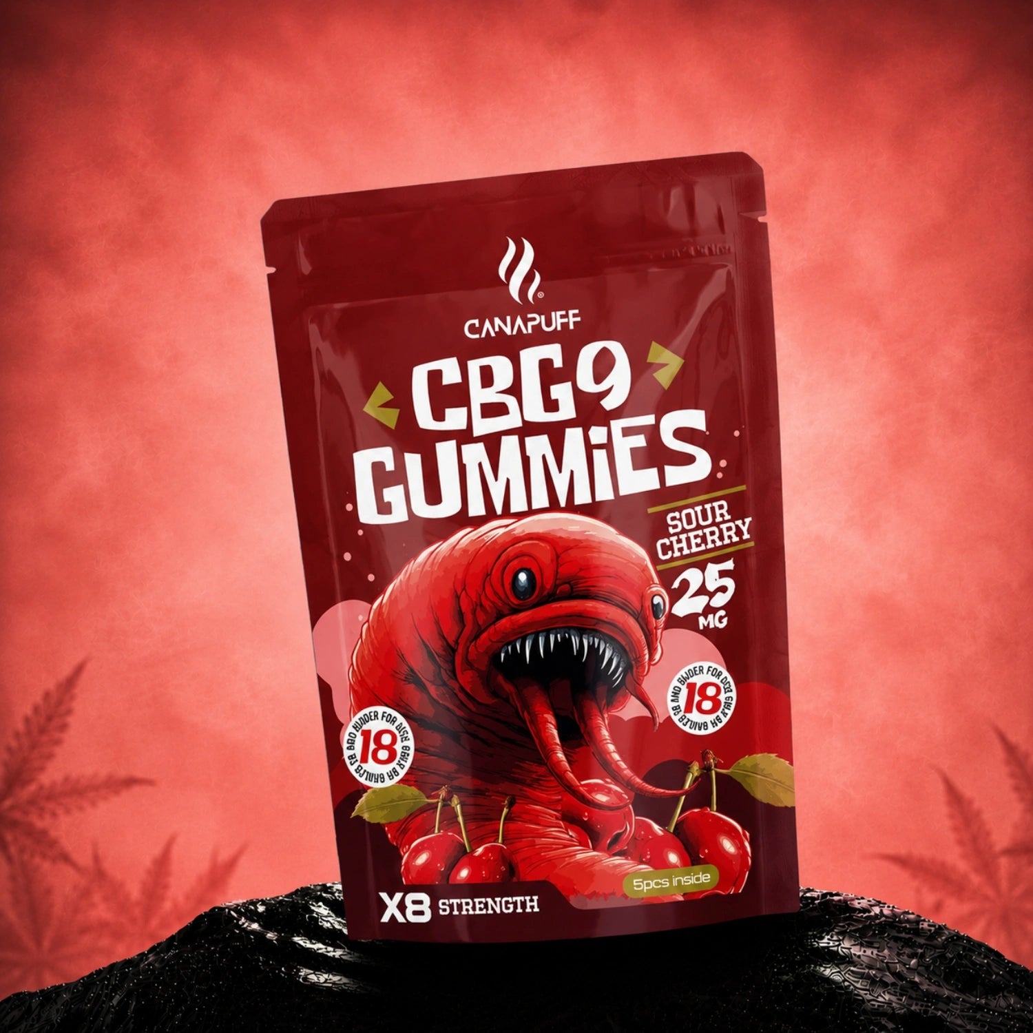CBG9 Gummies Βύσσινο