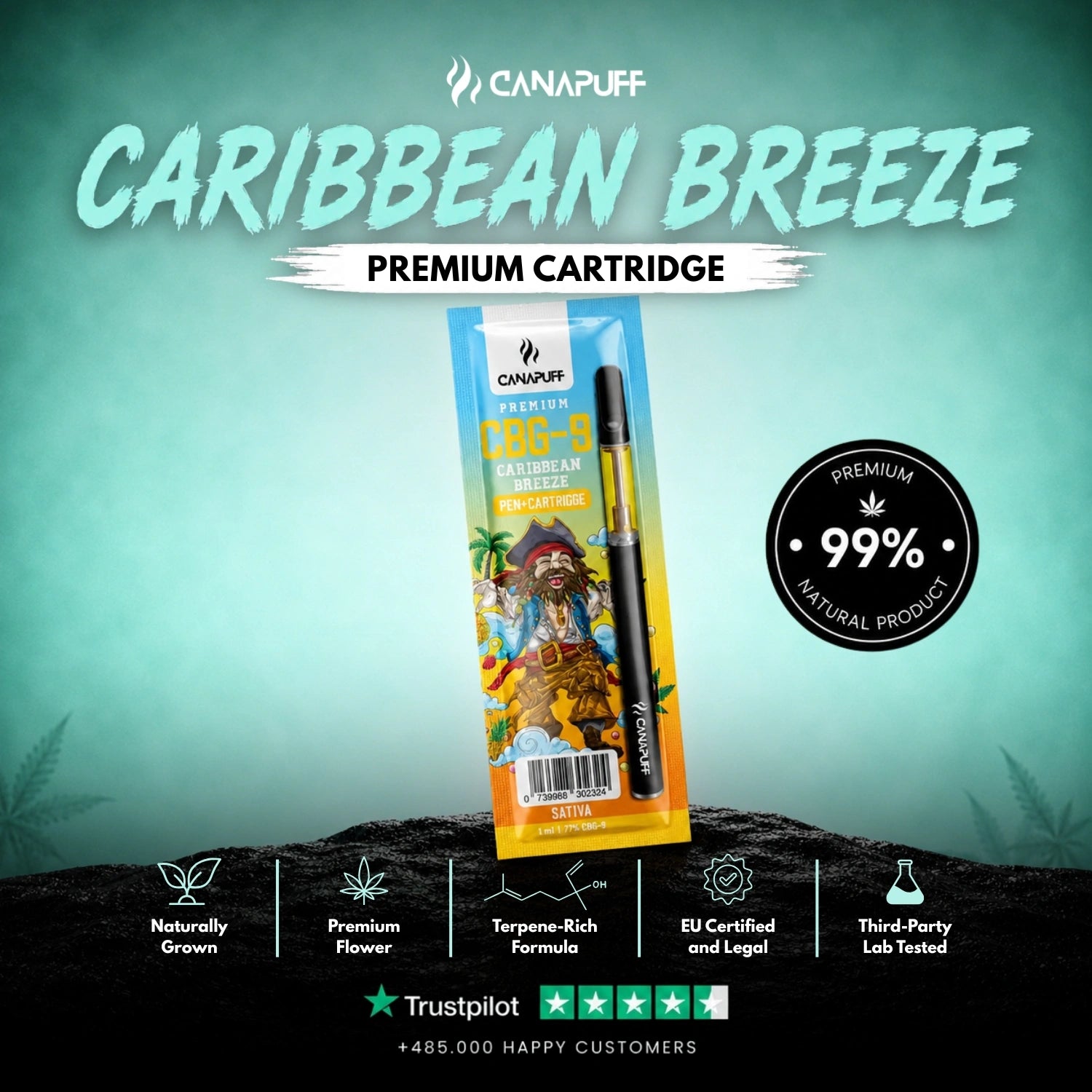 CBG9 Pen+Kasetė Caribbean Breeze 79%