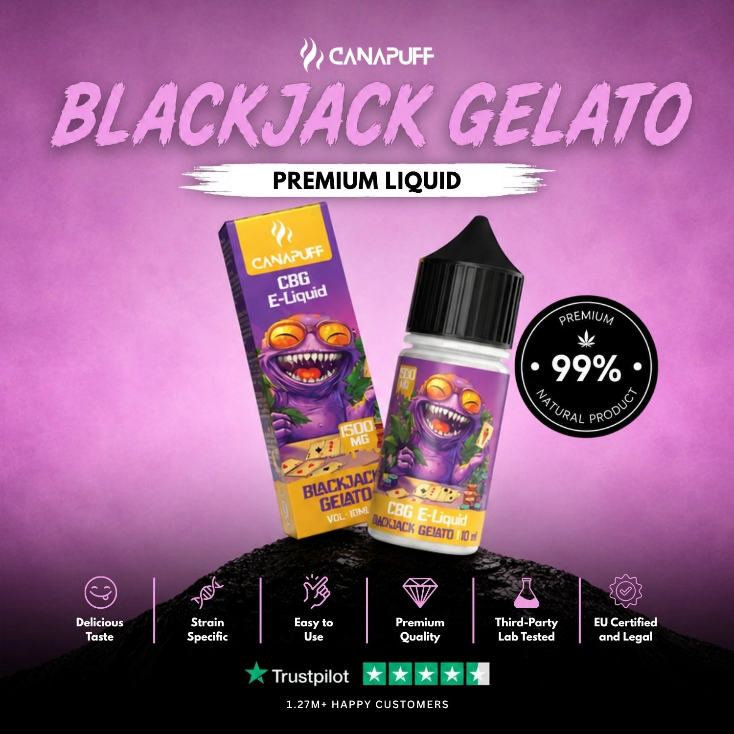CBG liquid Blackjack Gelato 1.500 mg