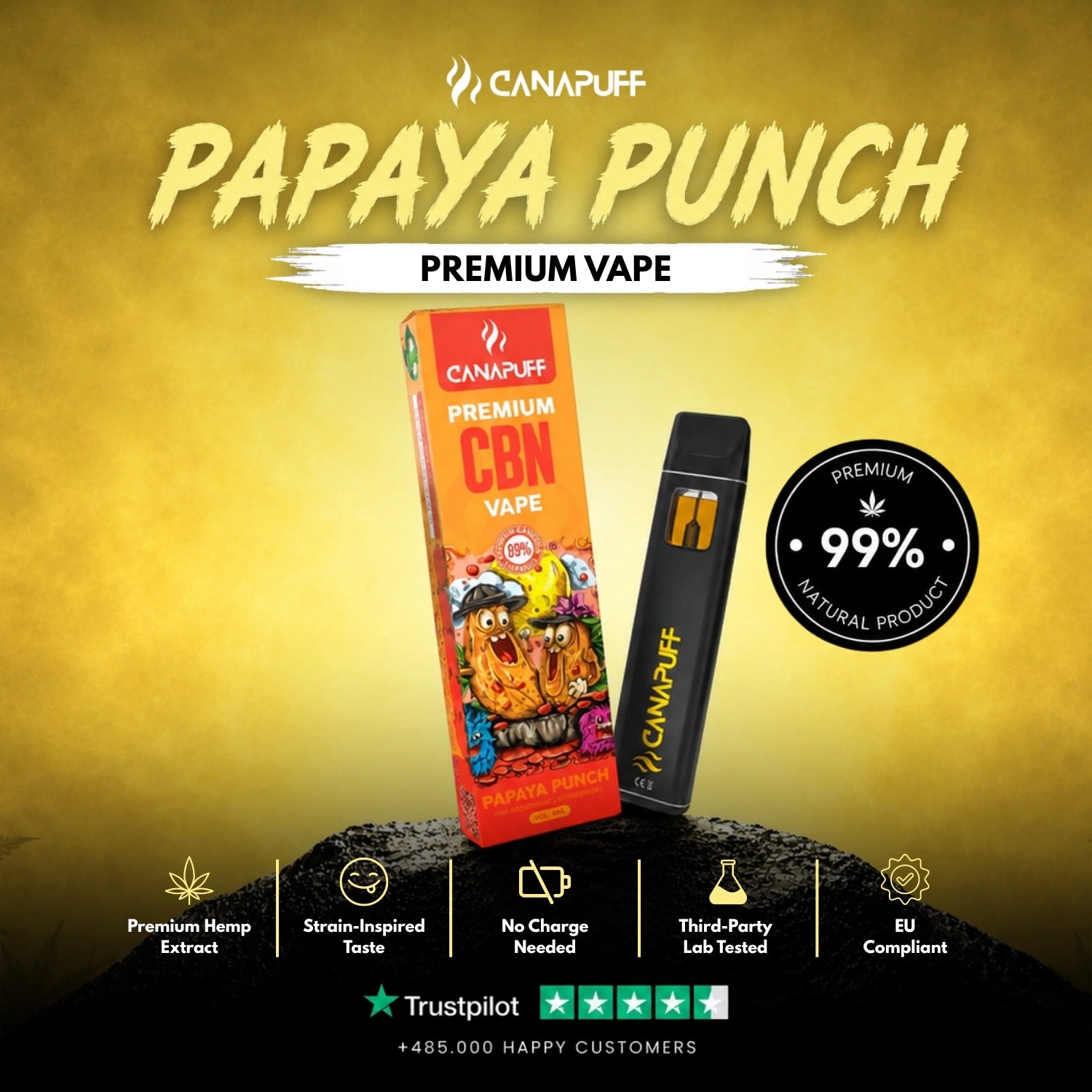 CBN Vape Papaya Punch 89% 1ml