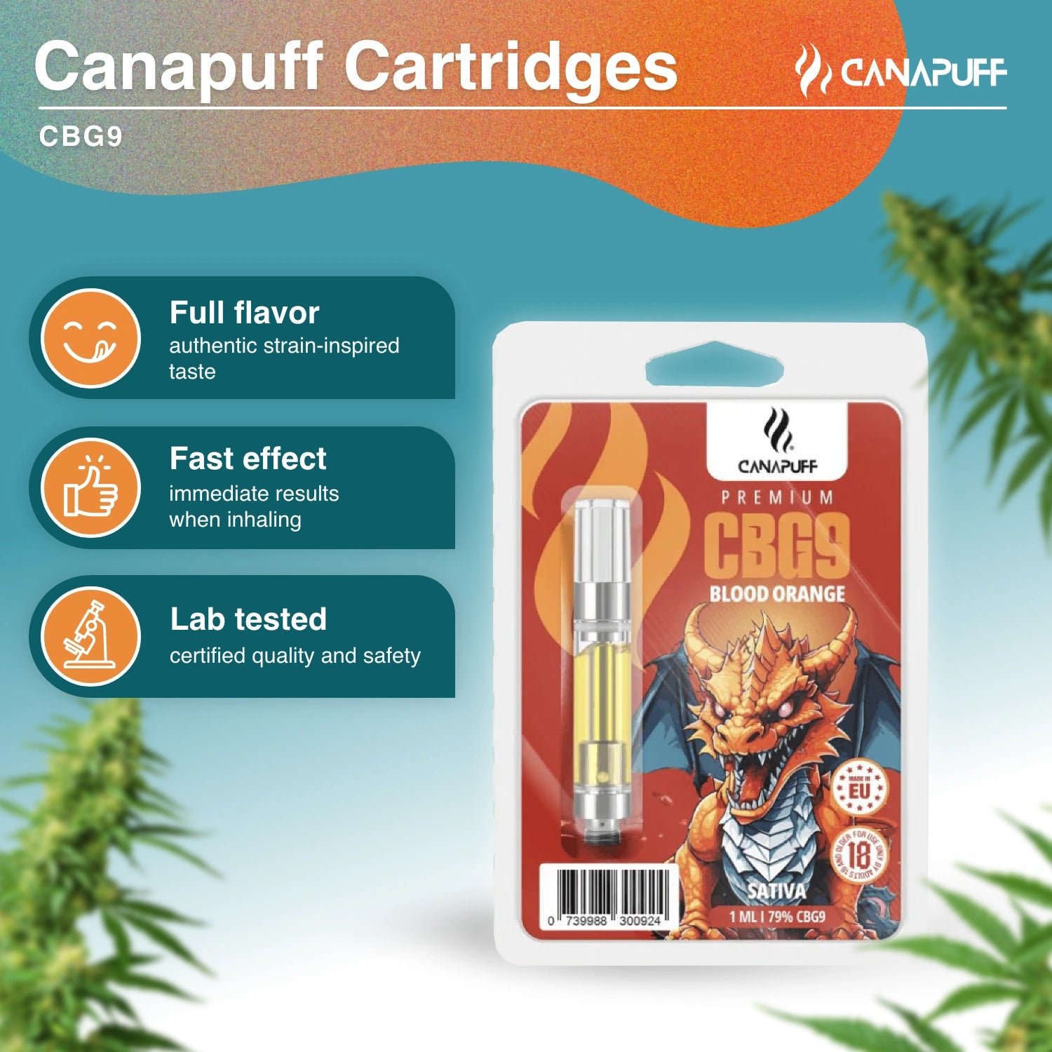 Blood Orange - CBG9 79% - cartridge - Canapuff