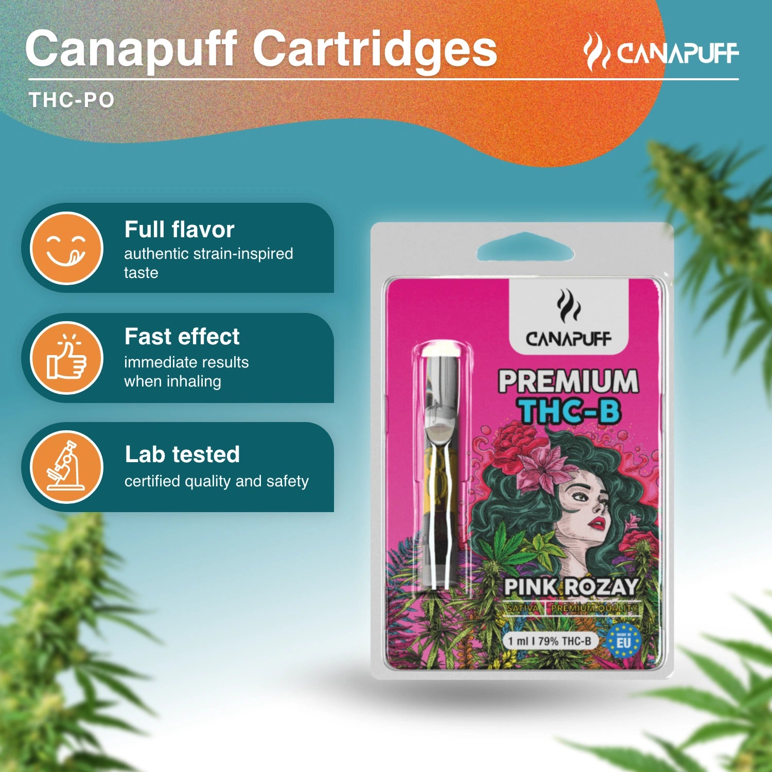 Pink Rozay - THC-B 79% - cartridge - CanaPuff