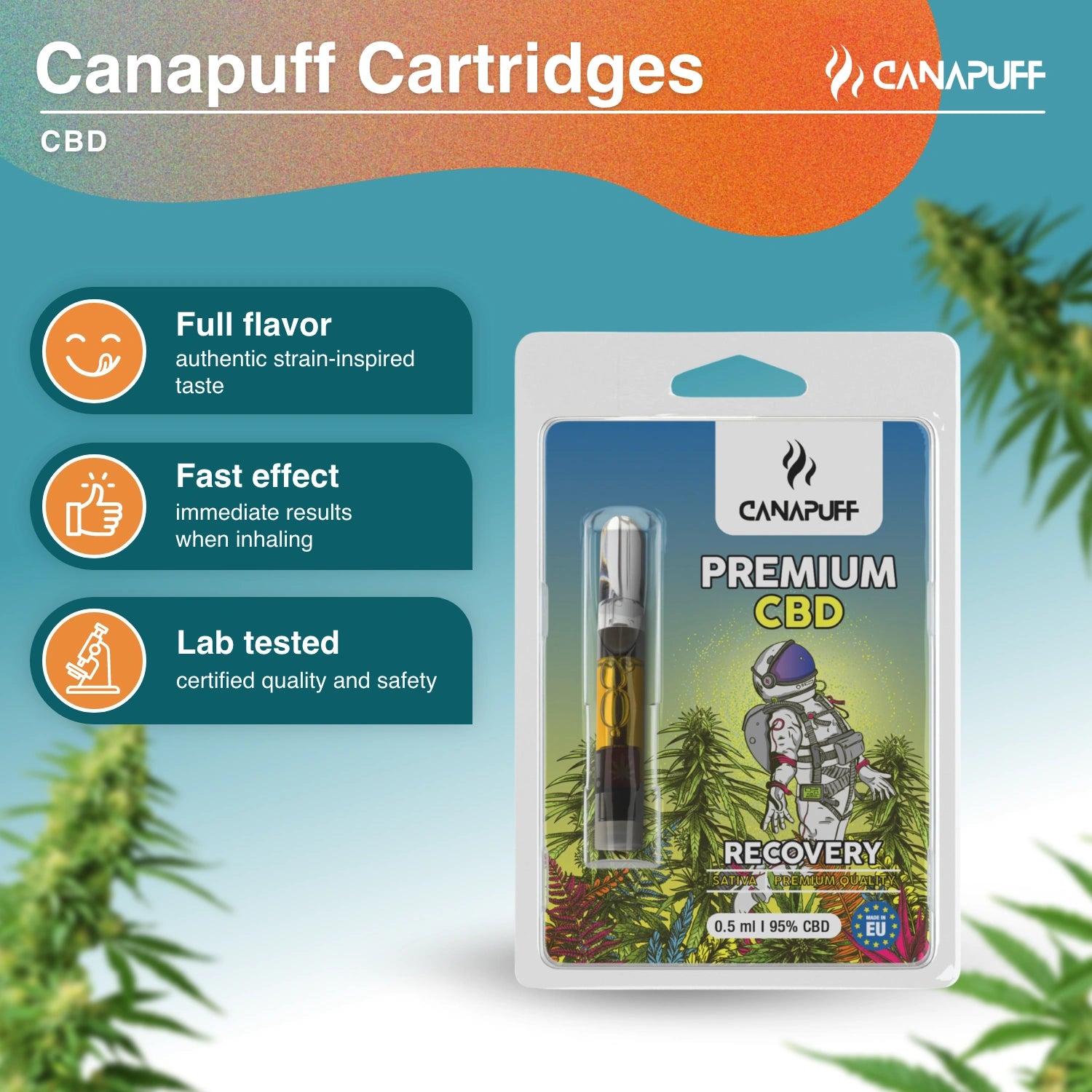 RECOVERY - CBD 95% - cartridge - CanaPuff 