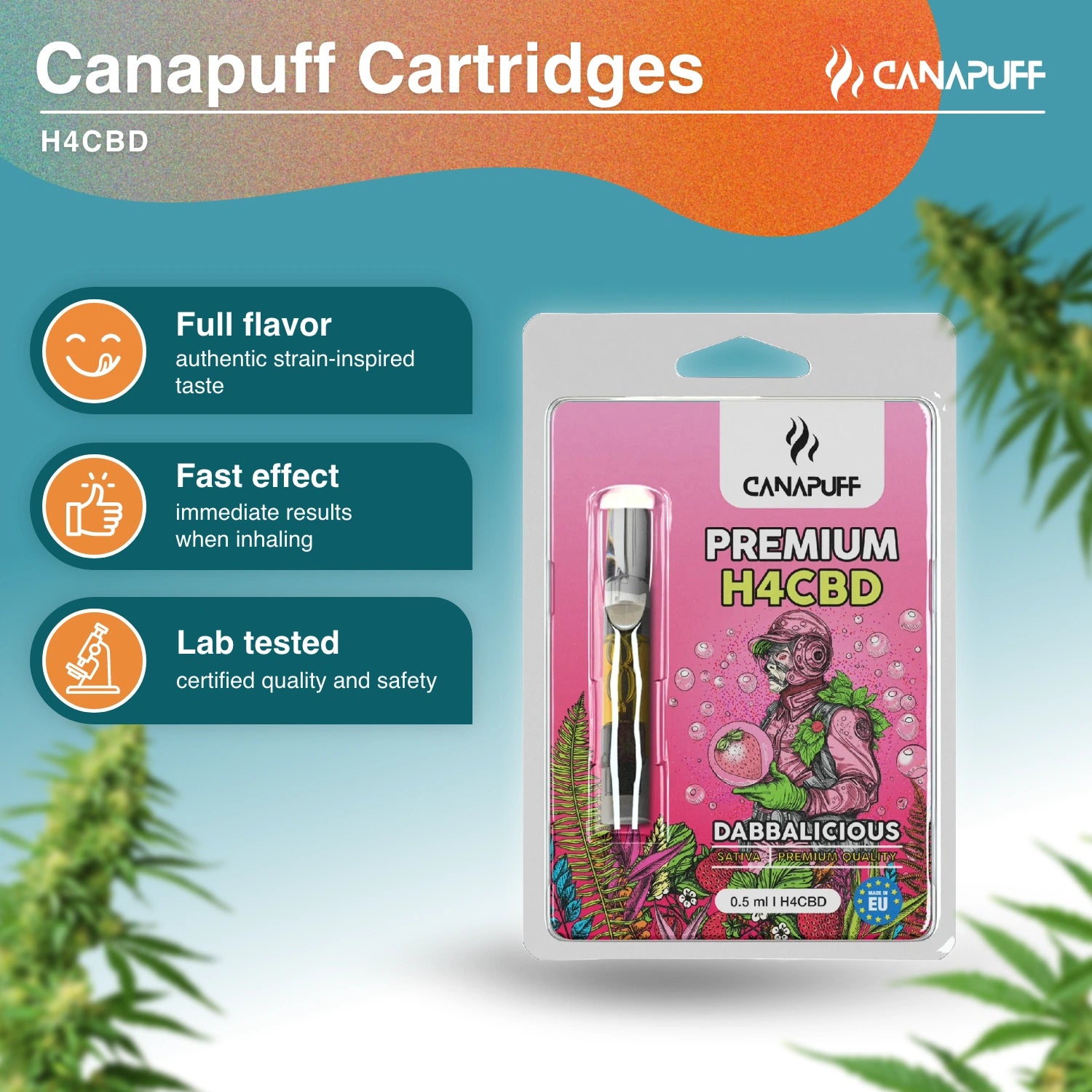 Dabbalicious - H4CBD 96% - cartridge - CanaPuff