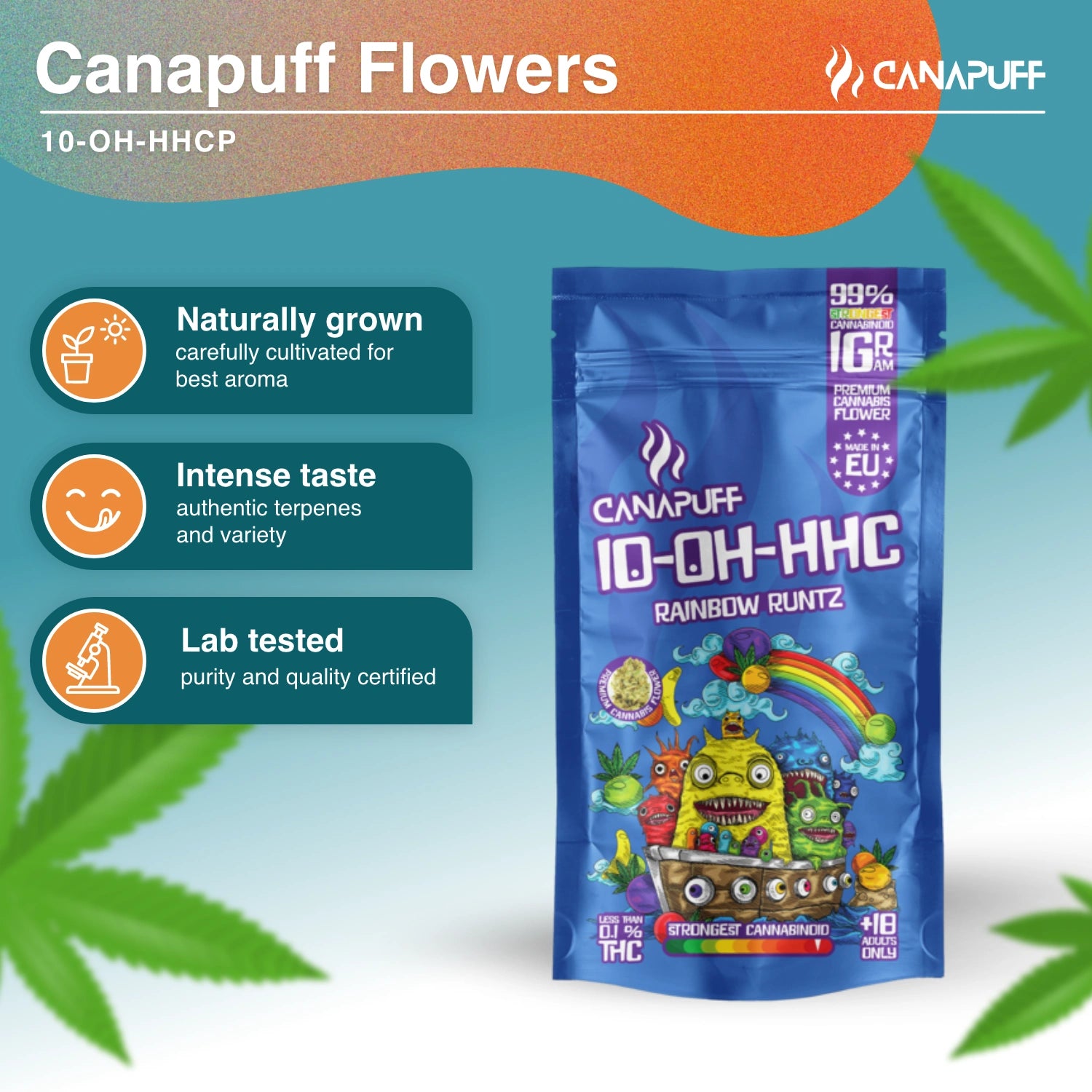 Rainbow Runtz 99% - 10-OH-HHC Flowers - Canapuff