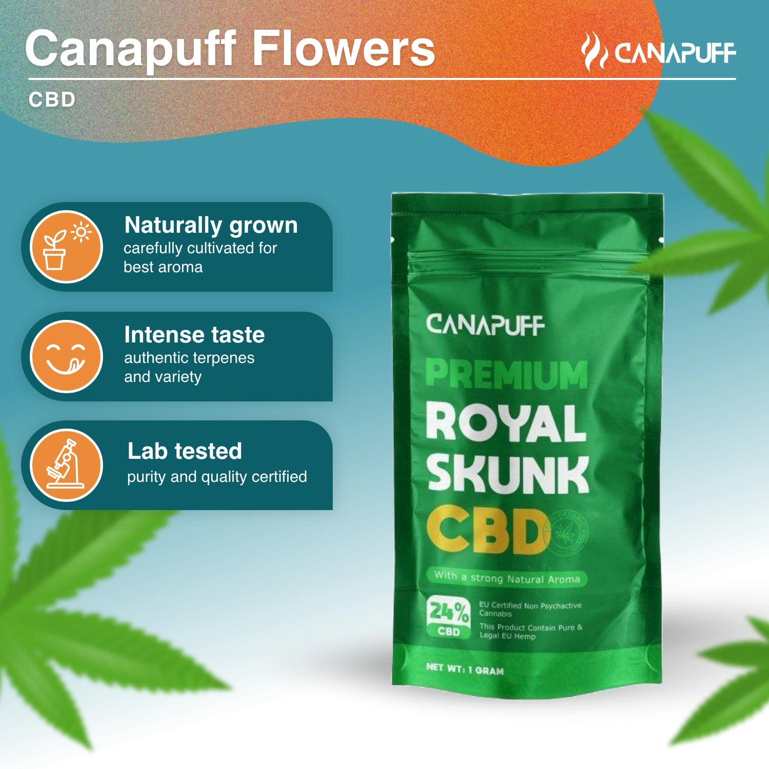 Royal Skunk 24% - Kwiaty CBD - Canapuff