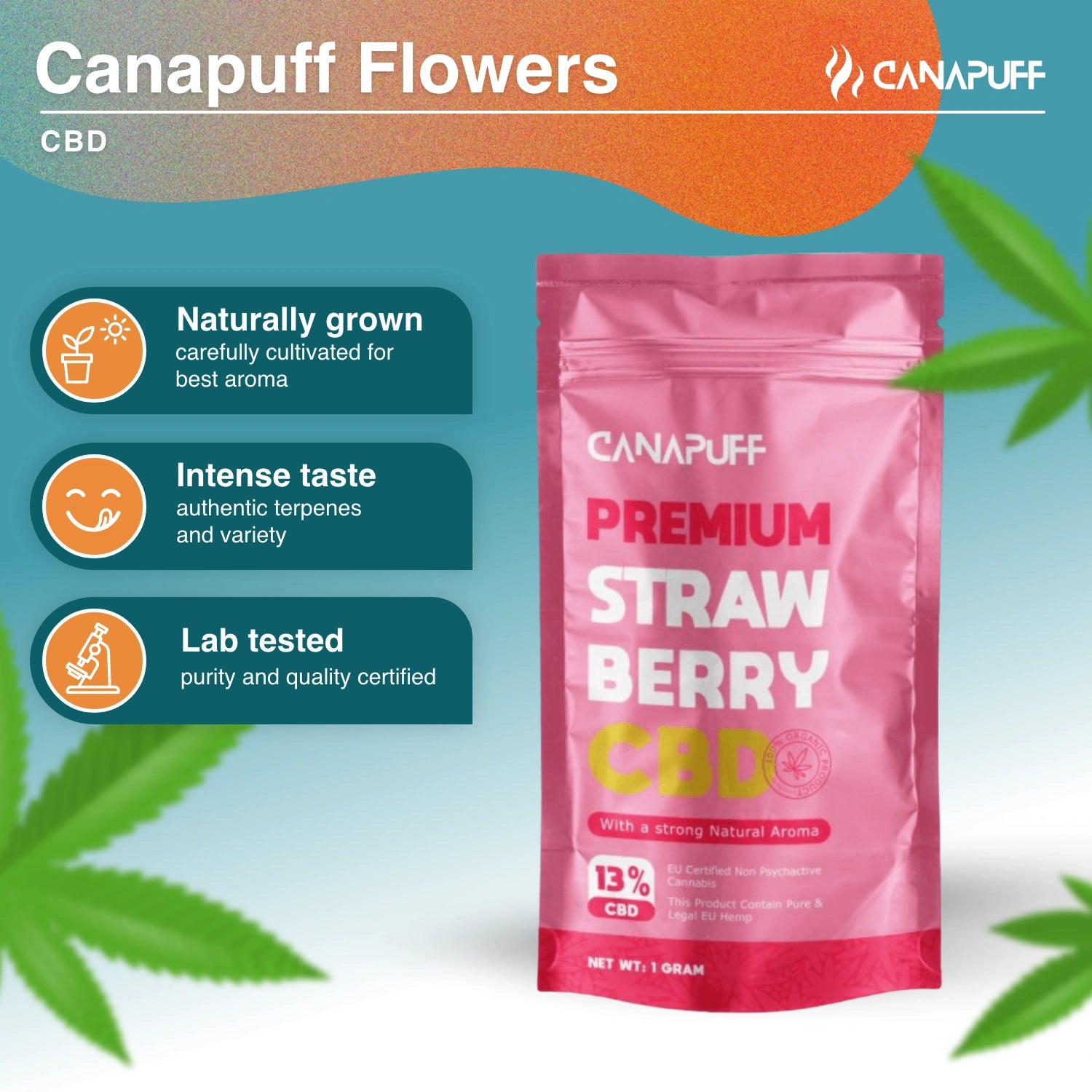 Strawberry 13% - CBD Kwiaty - Canapuff