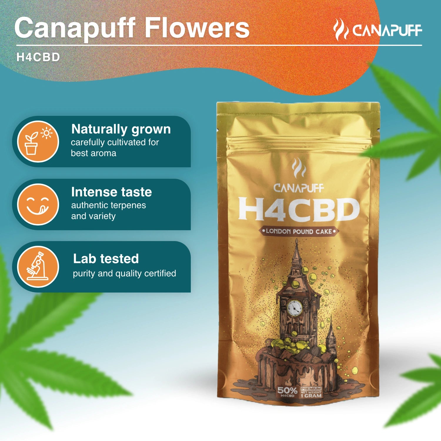London Pound Cake 50% - H4CBD Flowers - CanaPuff
