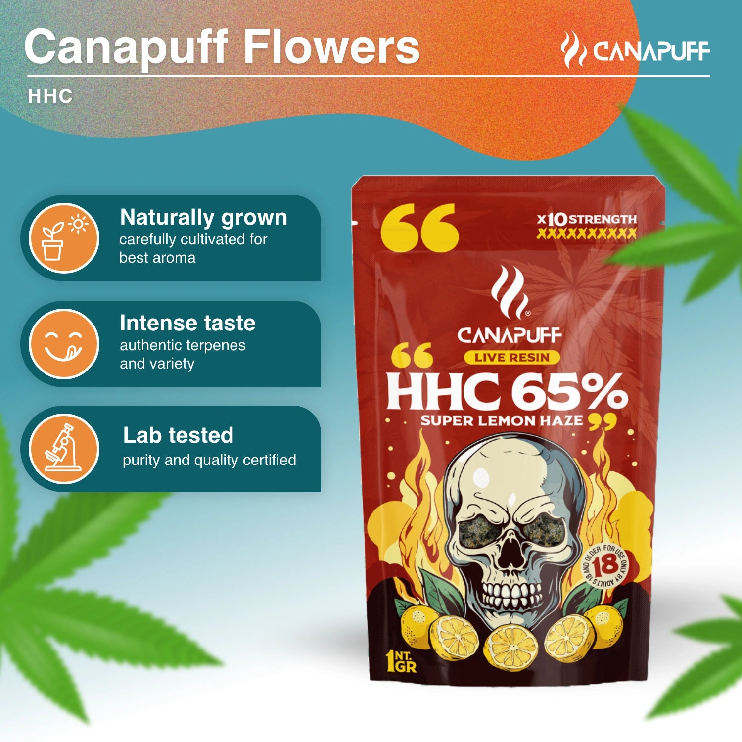 Super Lemon Haze 65% - HHC Kwiaty - Canapuff