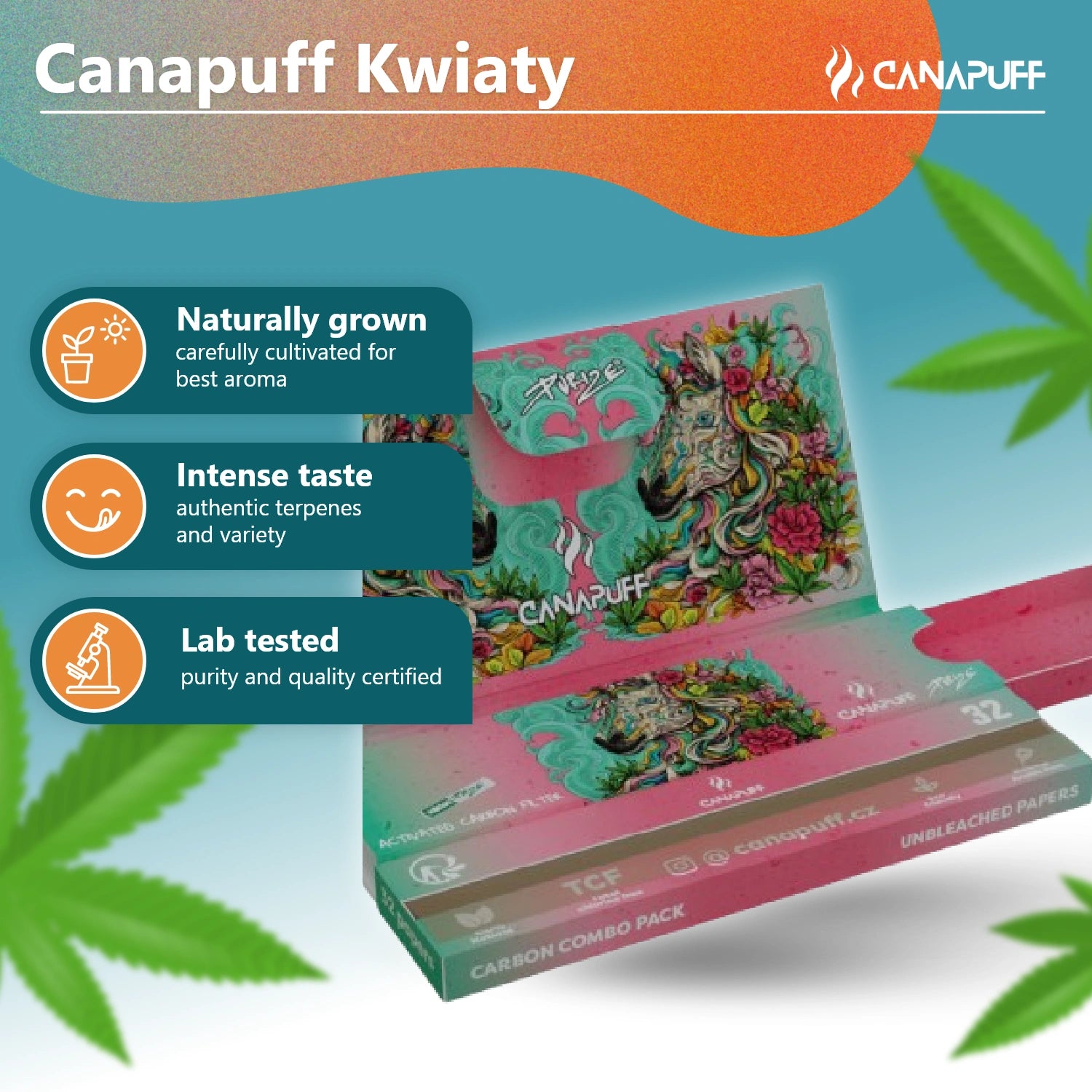 Canapuff cigarettapapír - Carbon Combo Pack - Unicorn Piss