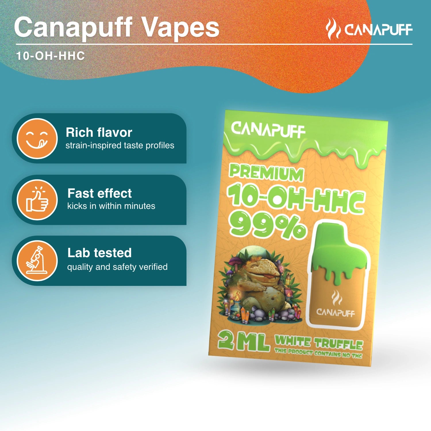 White Truffle 99% 10-OH-HHC - Vape - 2ml - Canapuff