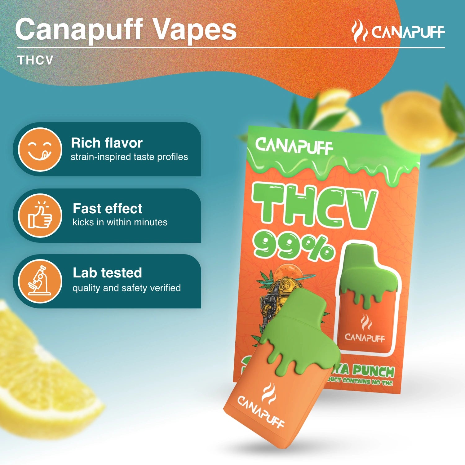 Papaya Punch 99% THCv - Vape - 2ml - Canapuff