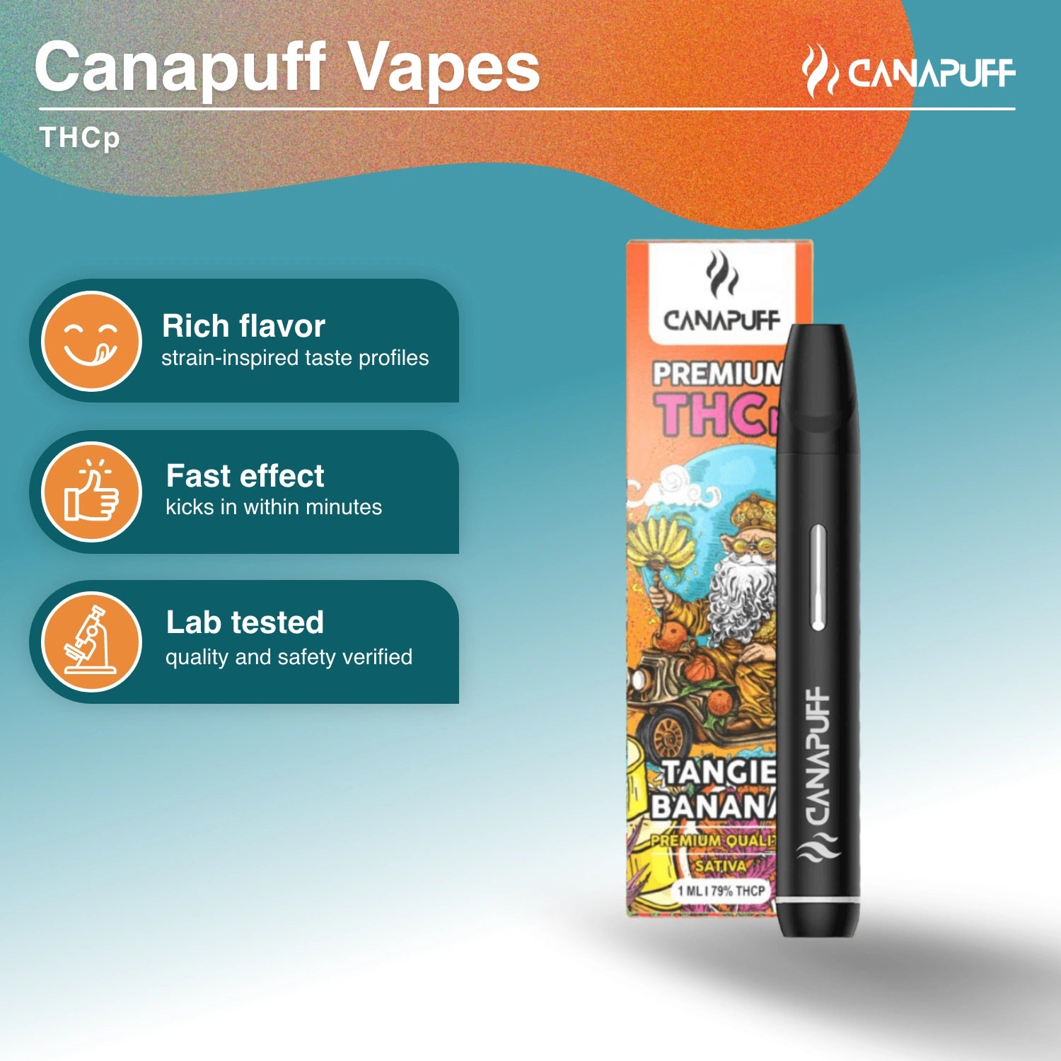 TANGIE BANANA 79% THCp - Vape - 1ml - CanaPuff 