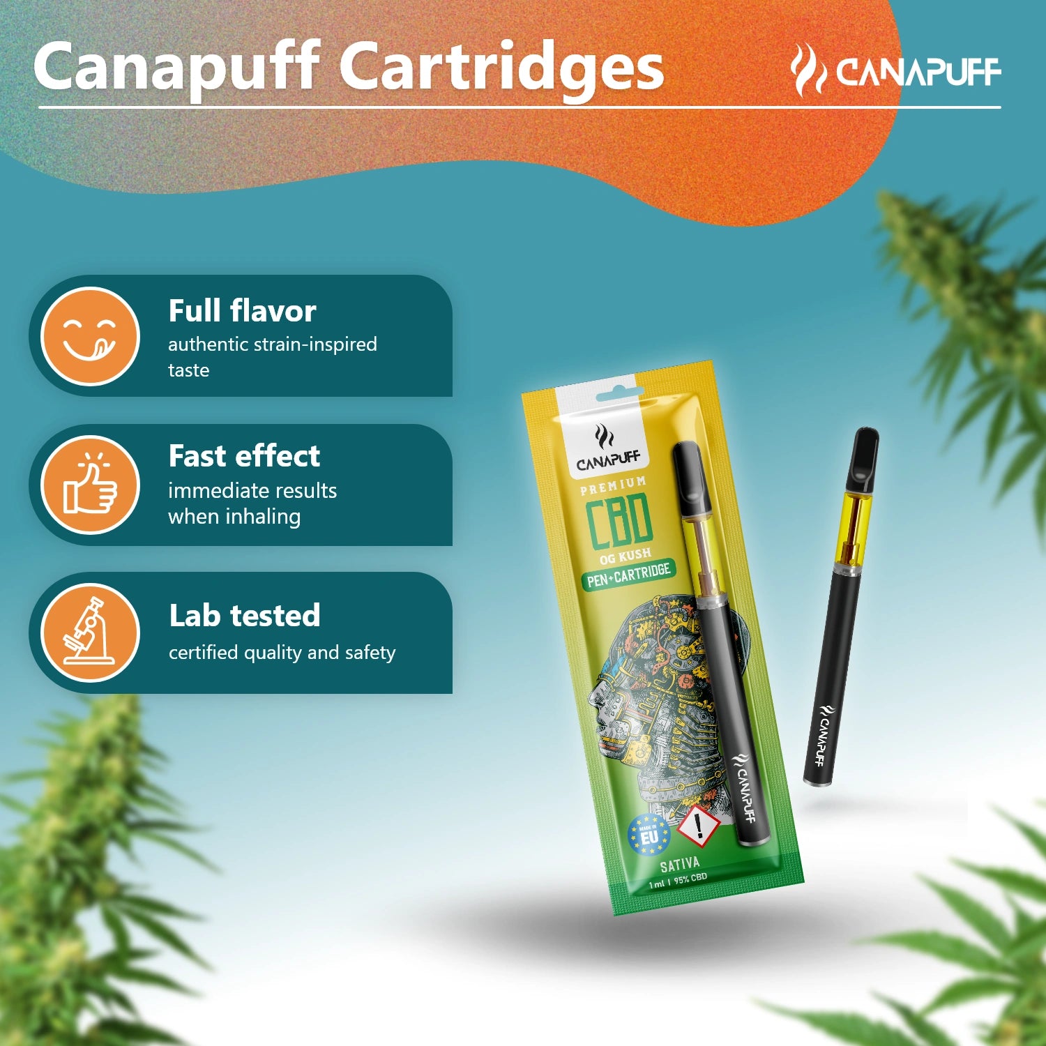 Canapuff - OG Kush - CBD 95% - Penna+Cartuccia