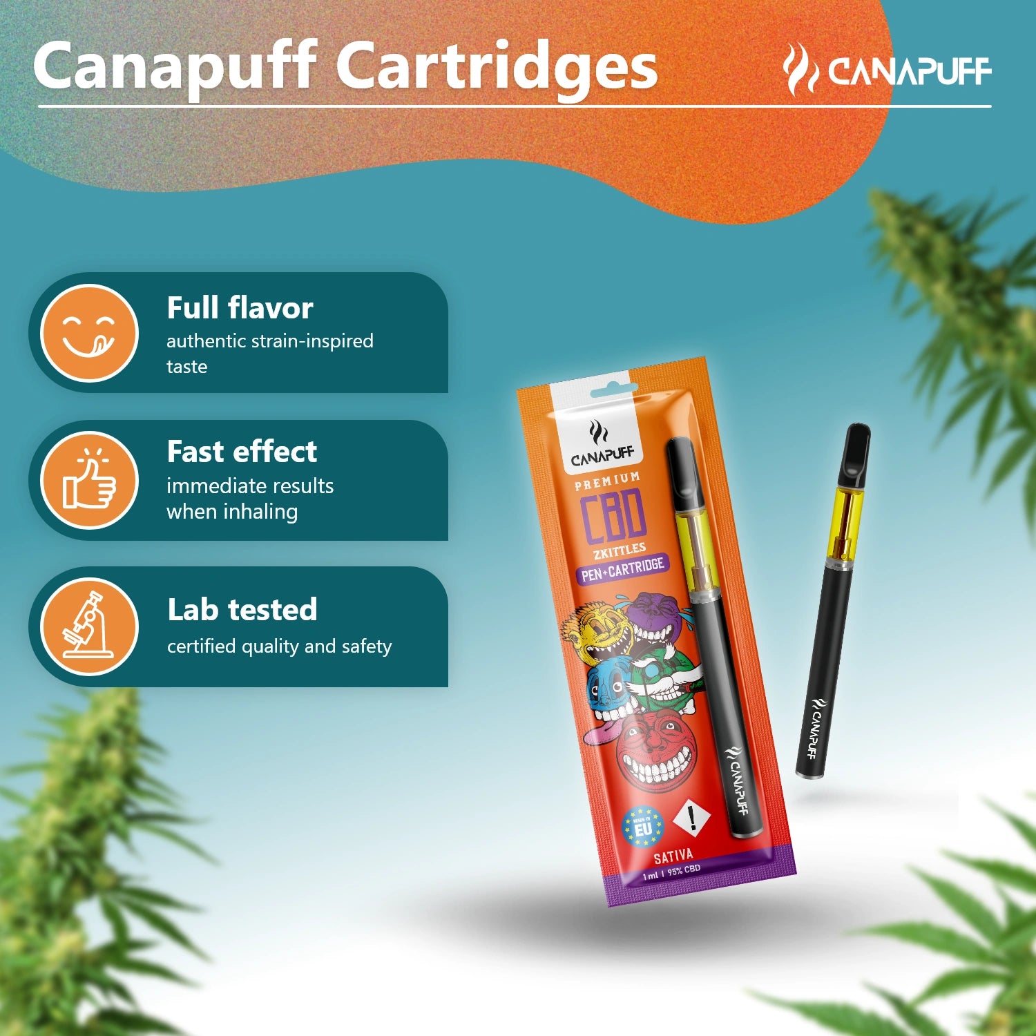 Canapuff - Zkittles - CBD 95% - Pen + Cartridge