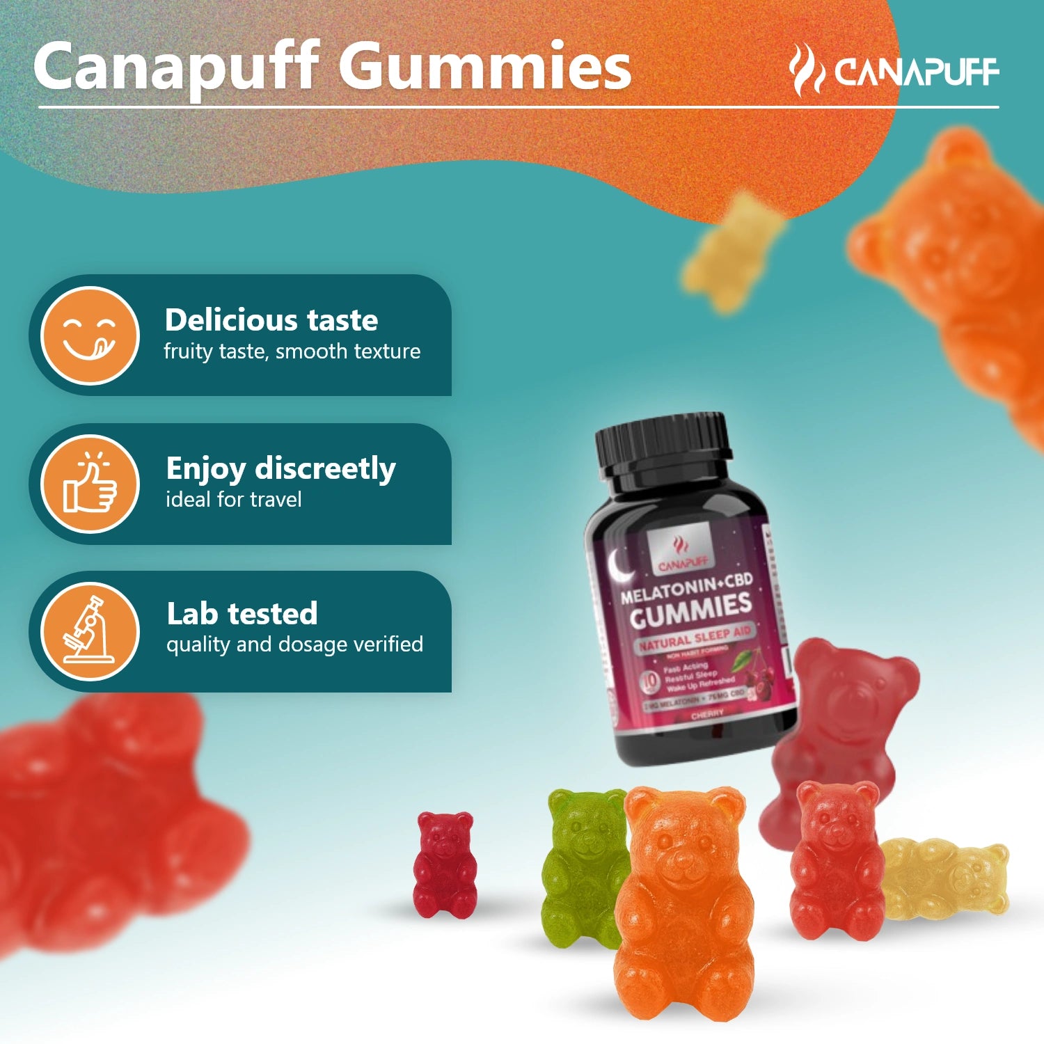 Melatonin+CBD Gumicukorkák - Cseresznye