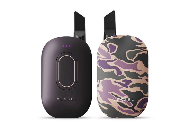 Purple camo vaporizer with charging port