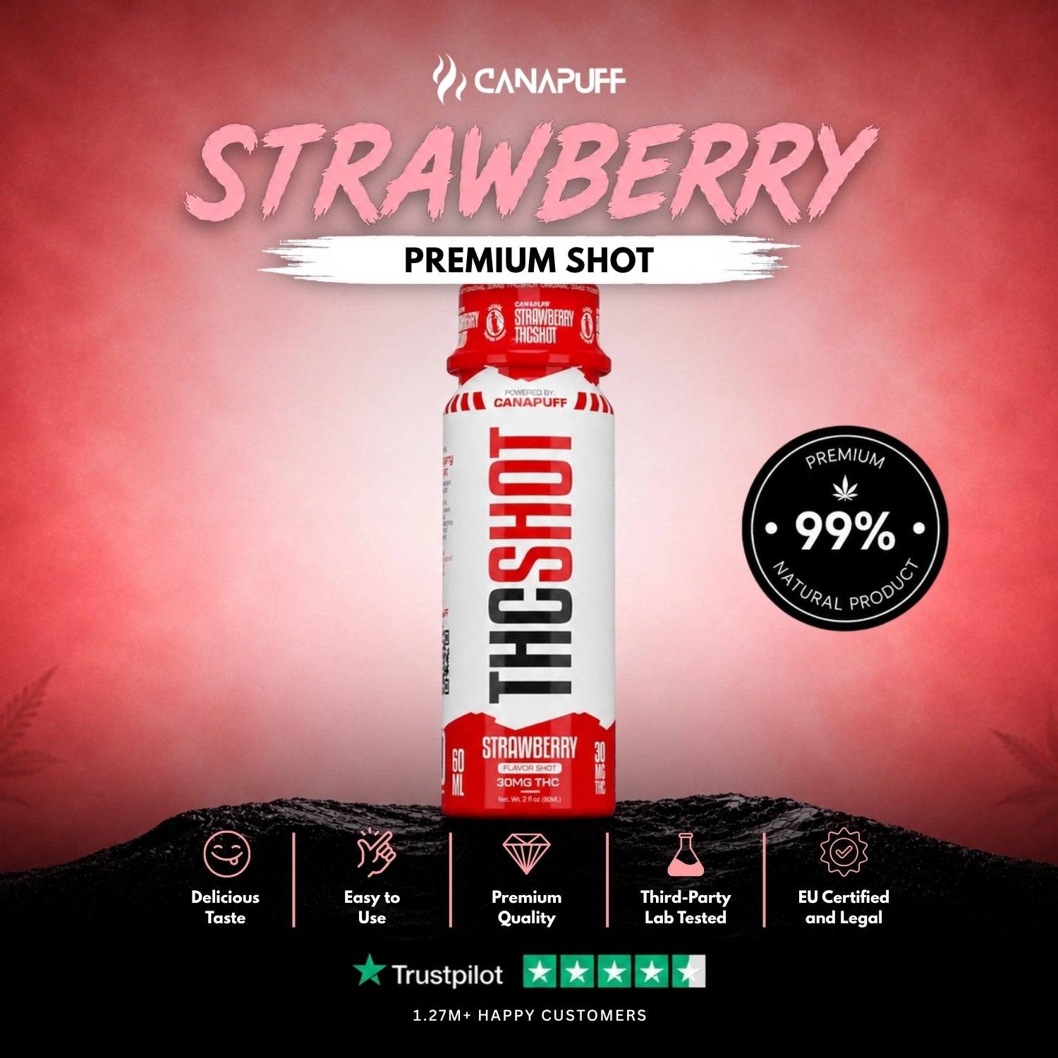 THC SHOT Jagoda 60ml