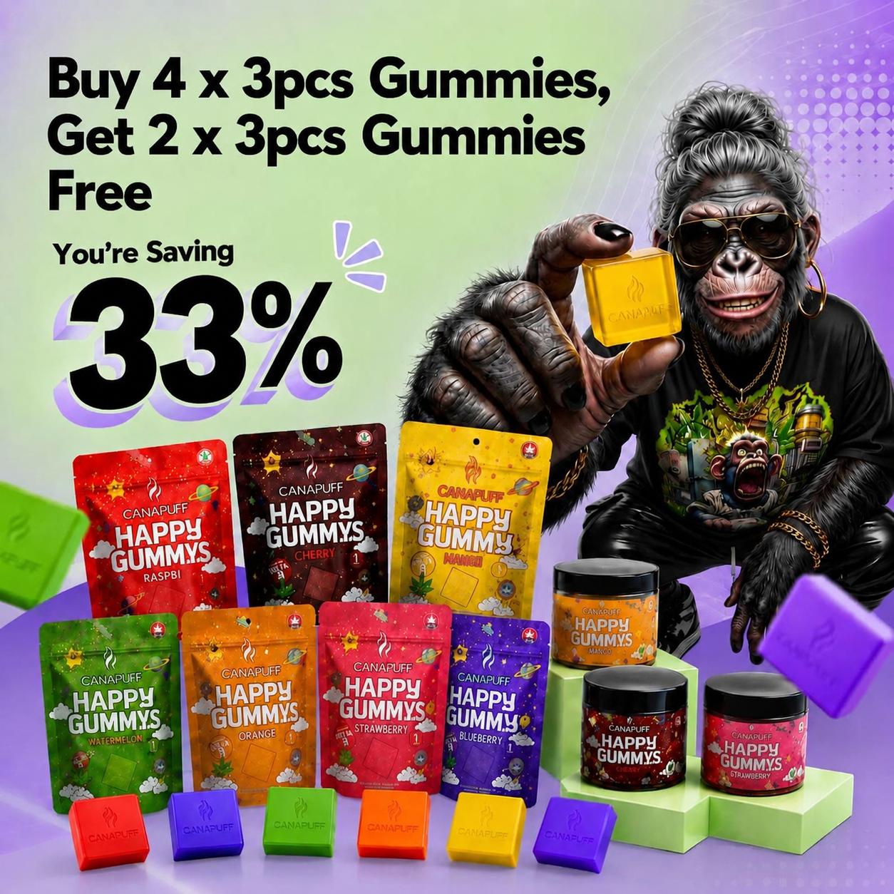 Gummy Bundle: Kup 4 a získej 2 ZDARMA