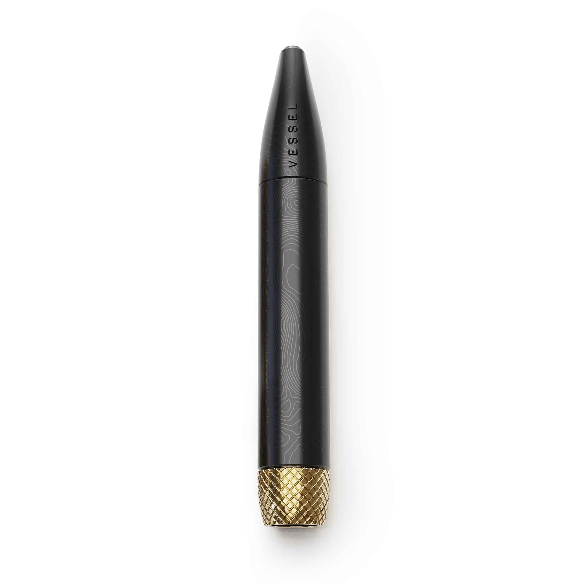 Vessel pen in black with gold details