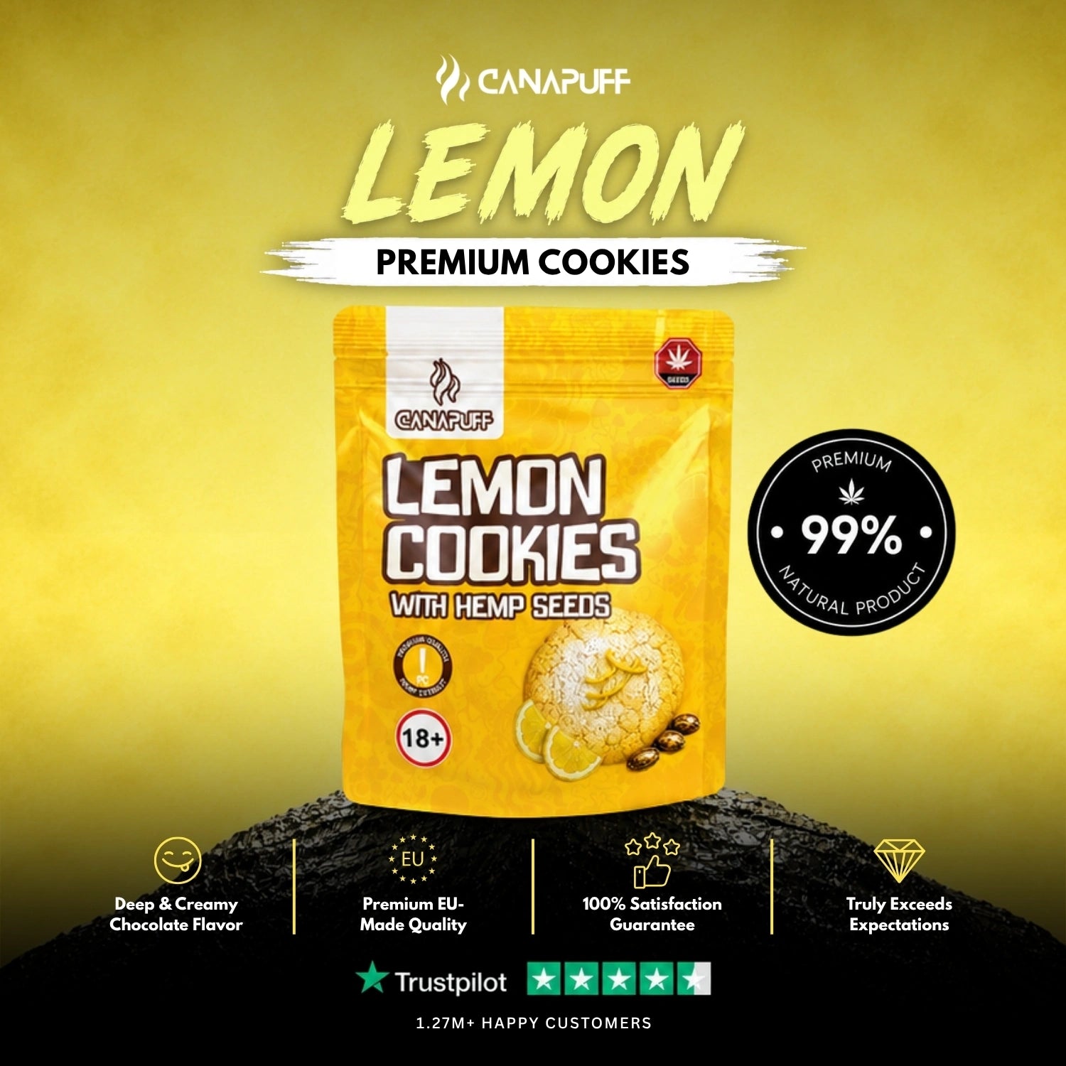 Lemon Cookies з насінням конопель