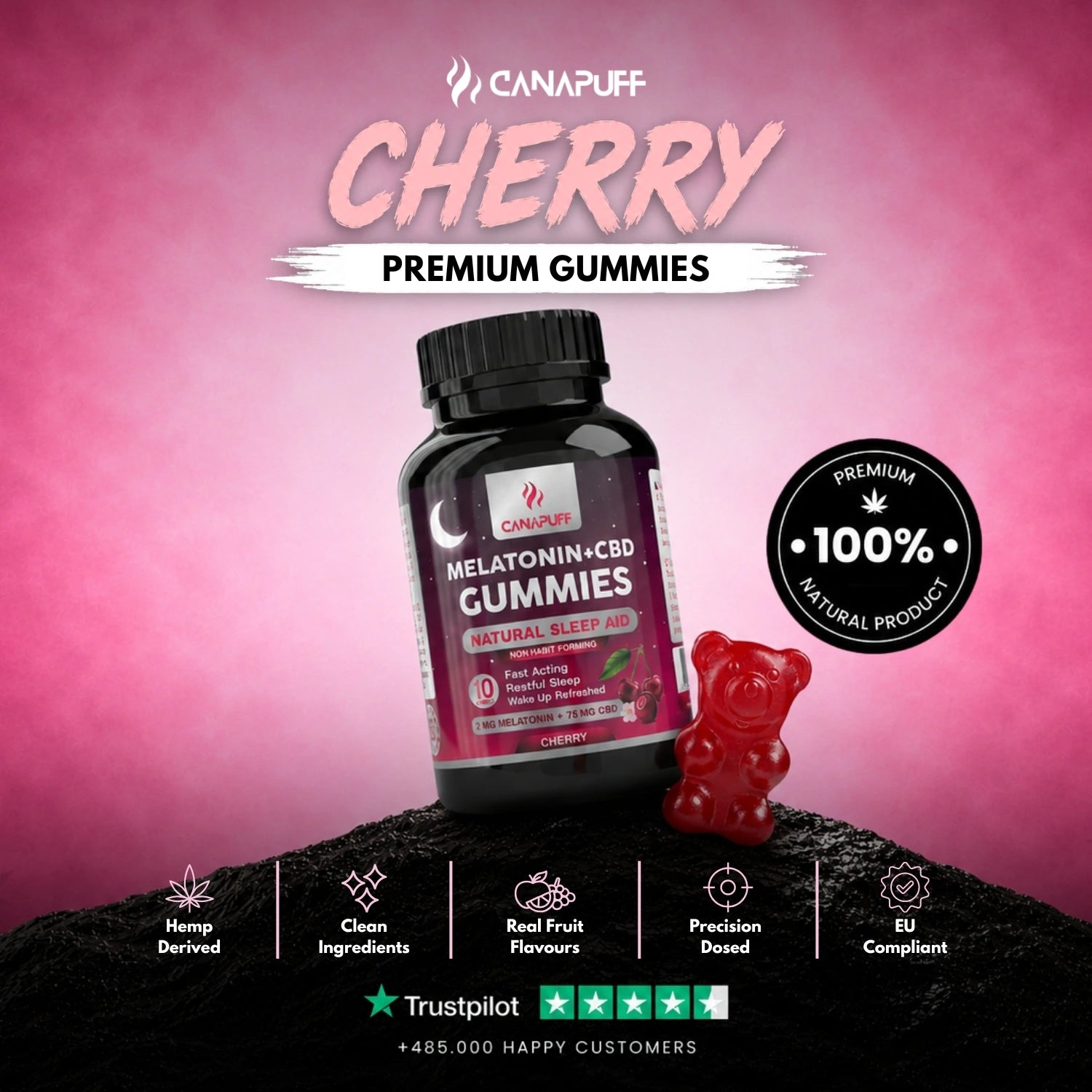 Melatonina+Gumisie CBD Wiśnia