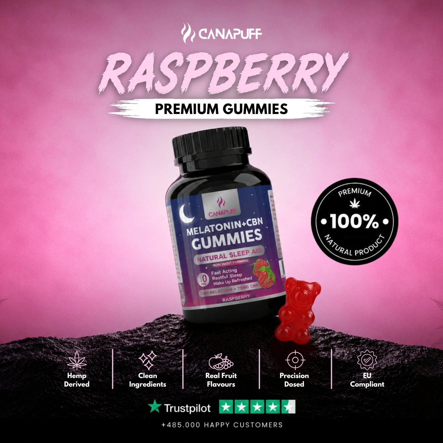 Melatonina+CBN Gummies Lampone