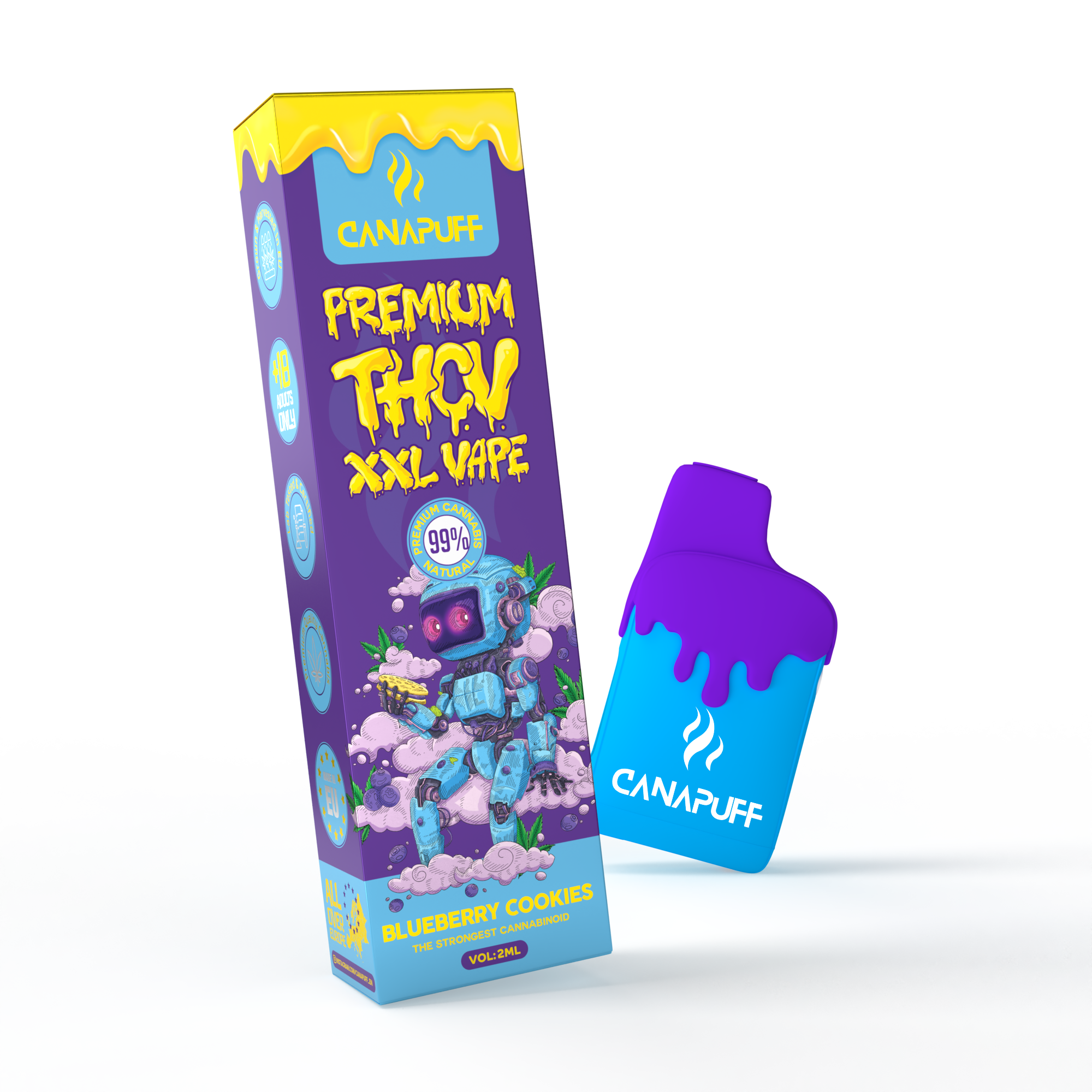 THCv Vape Blåbær Cookies 99% 2 ml