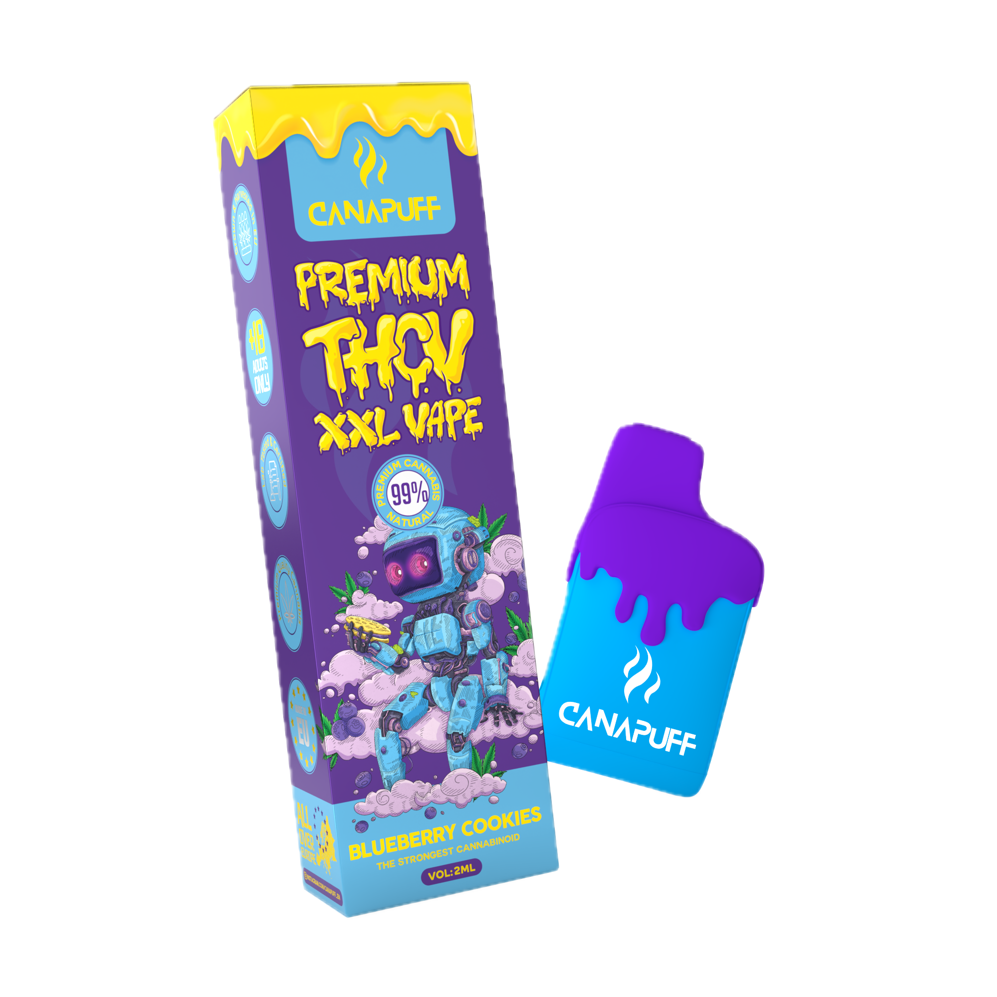 THCv Vape Blåbär Cookies 99% 2ml