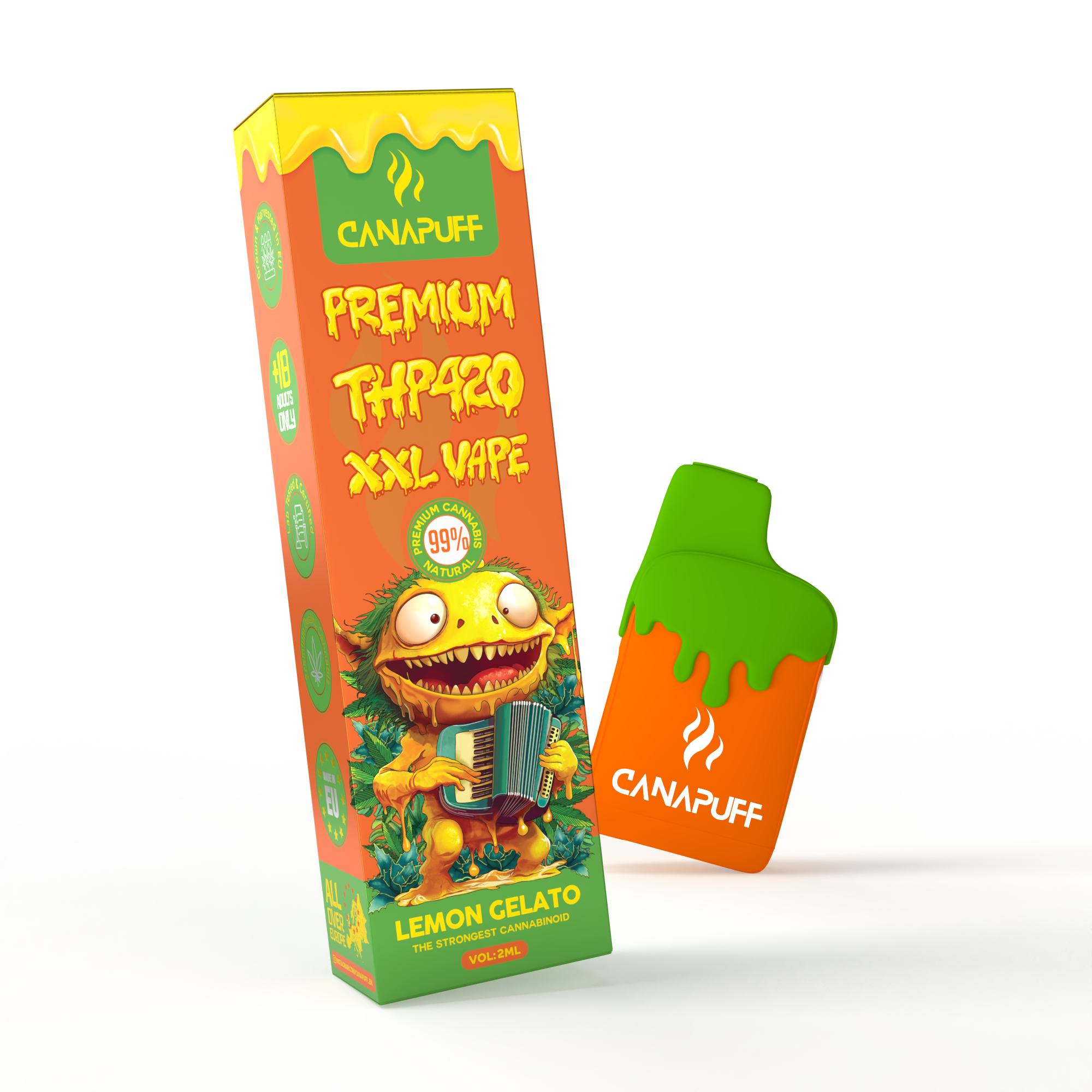 THP420 XXL Vape Lemon Gelato 99% 2ml