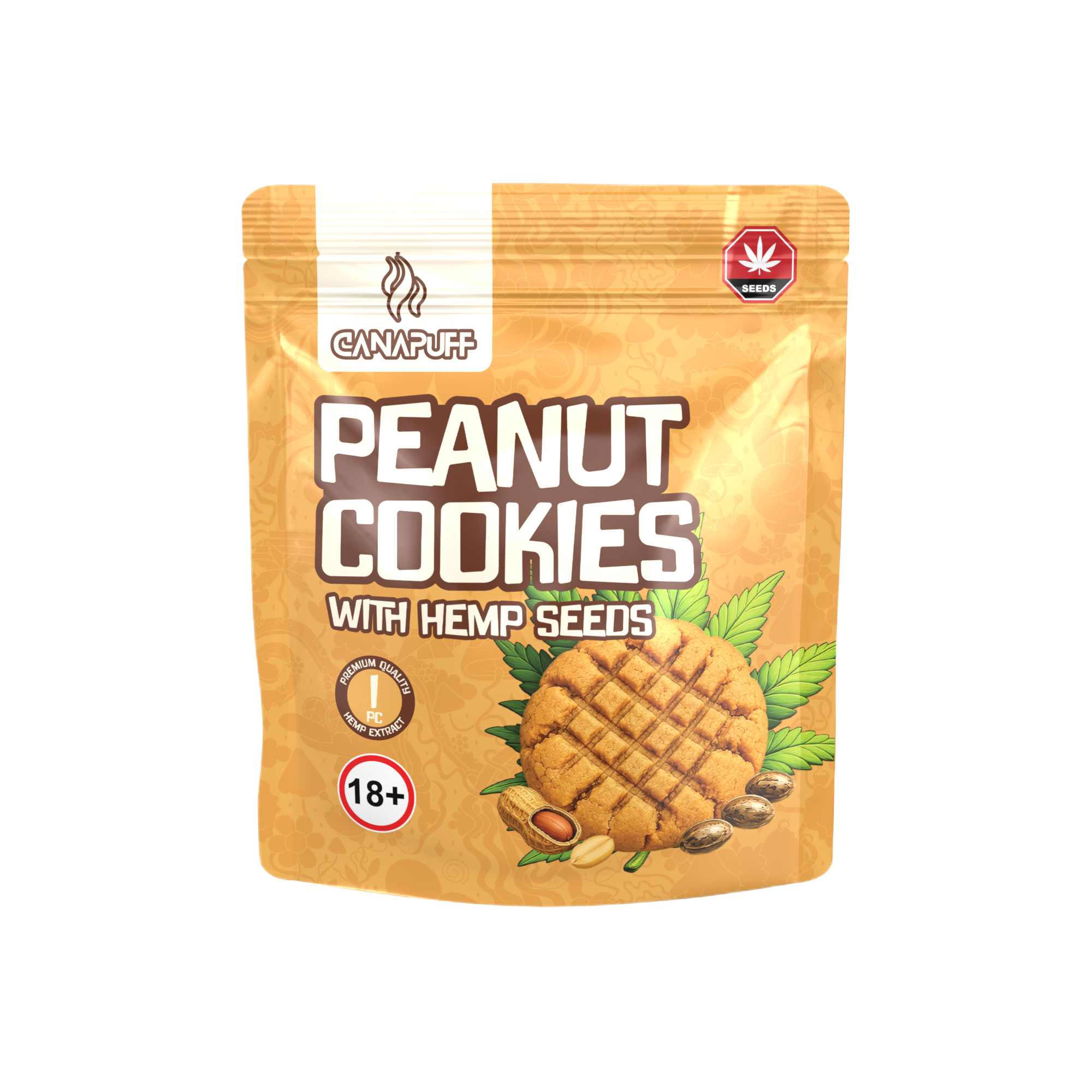 Peanut Cookies with hemp seeds