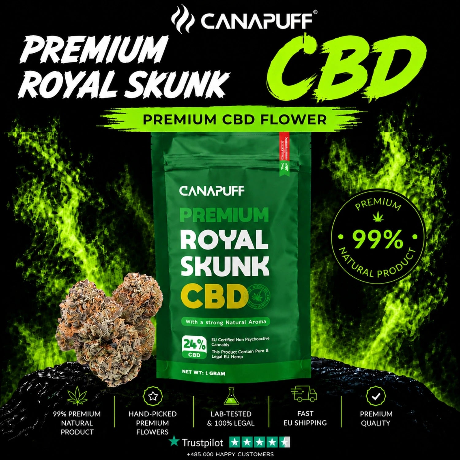 CBD Květy Royal Skunk 24%