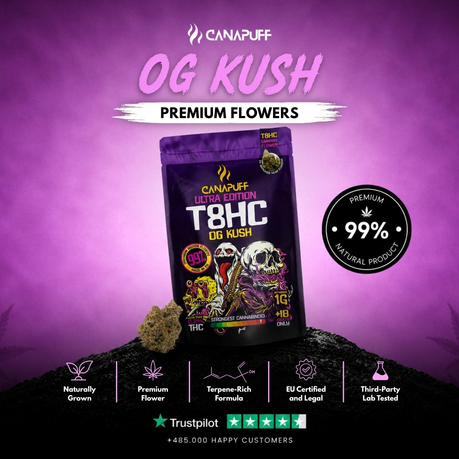 T8HC Cvjetovi OG Kush Ultra Edition 99%