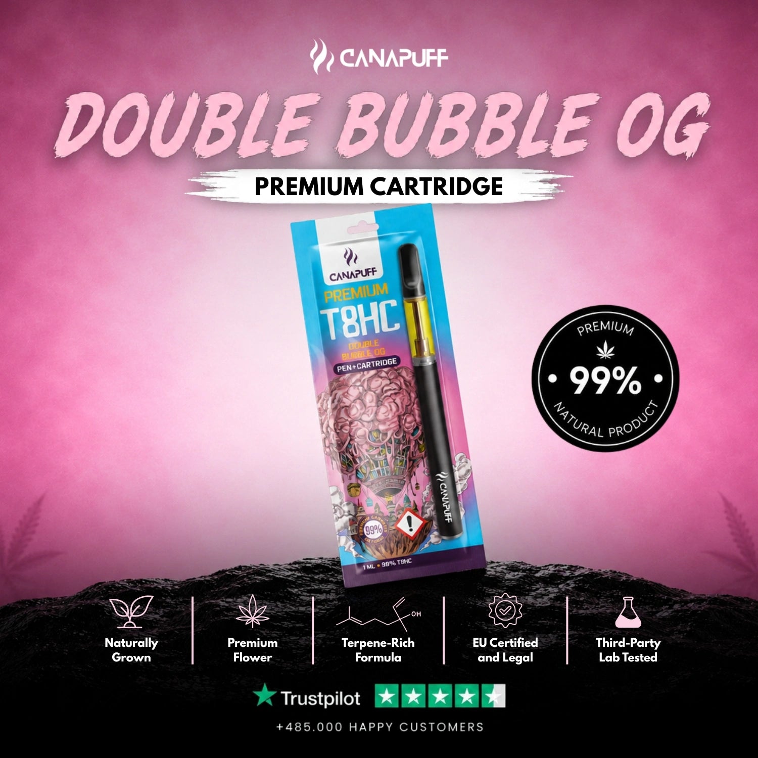 T8HC Pen+Cartridge Double Bubble 99%