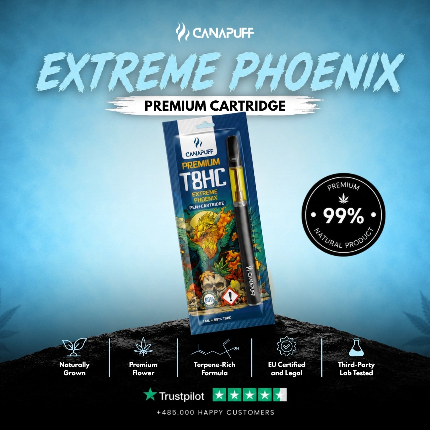 T8HC Pen+Cartridge Extreme Phoenix 99%