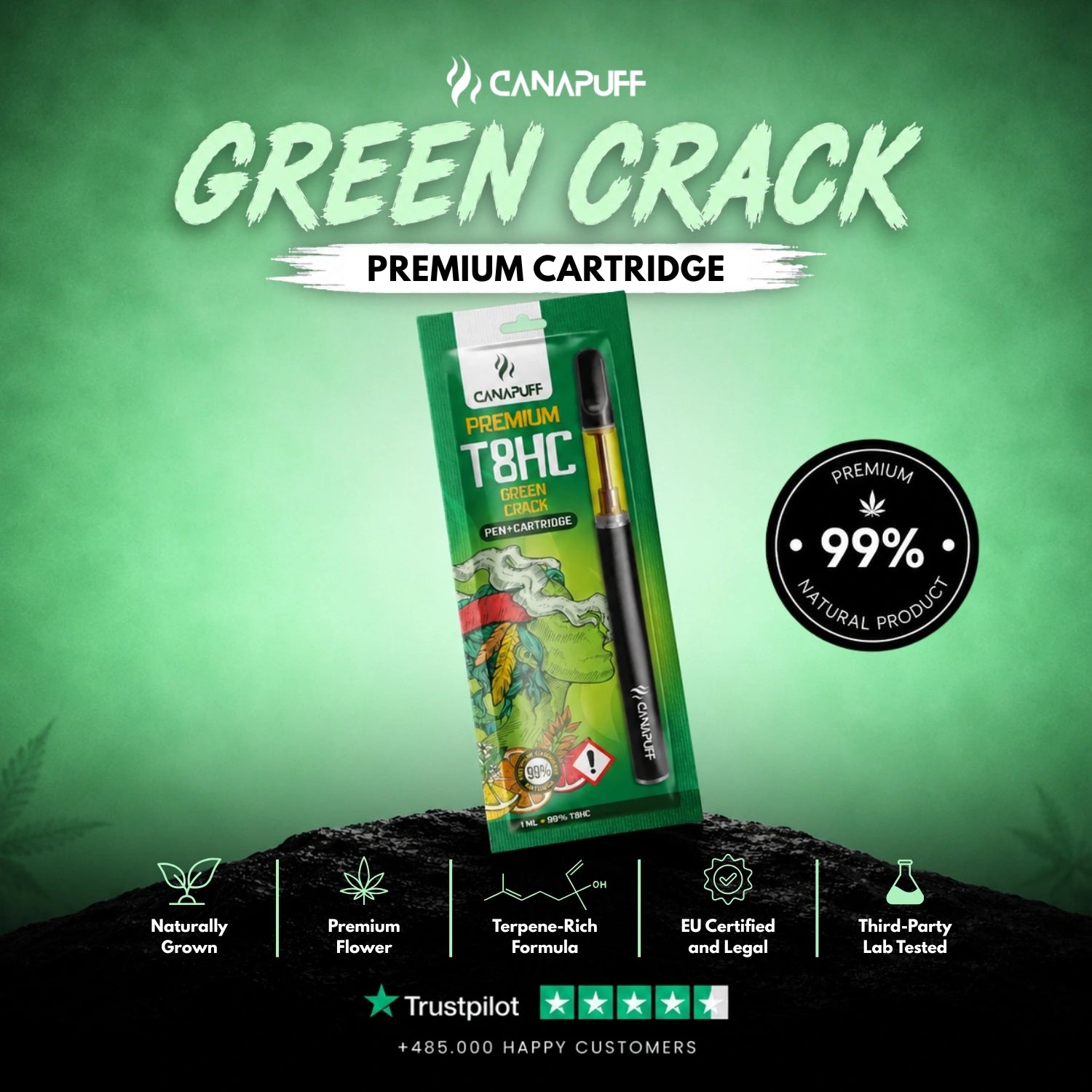 T8HC Pen+Cartridge Green Crack 99%