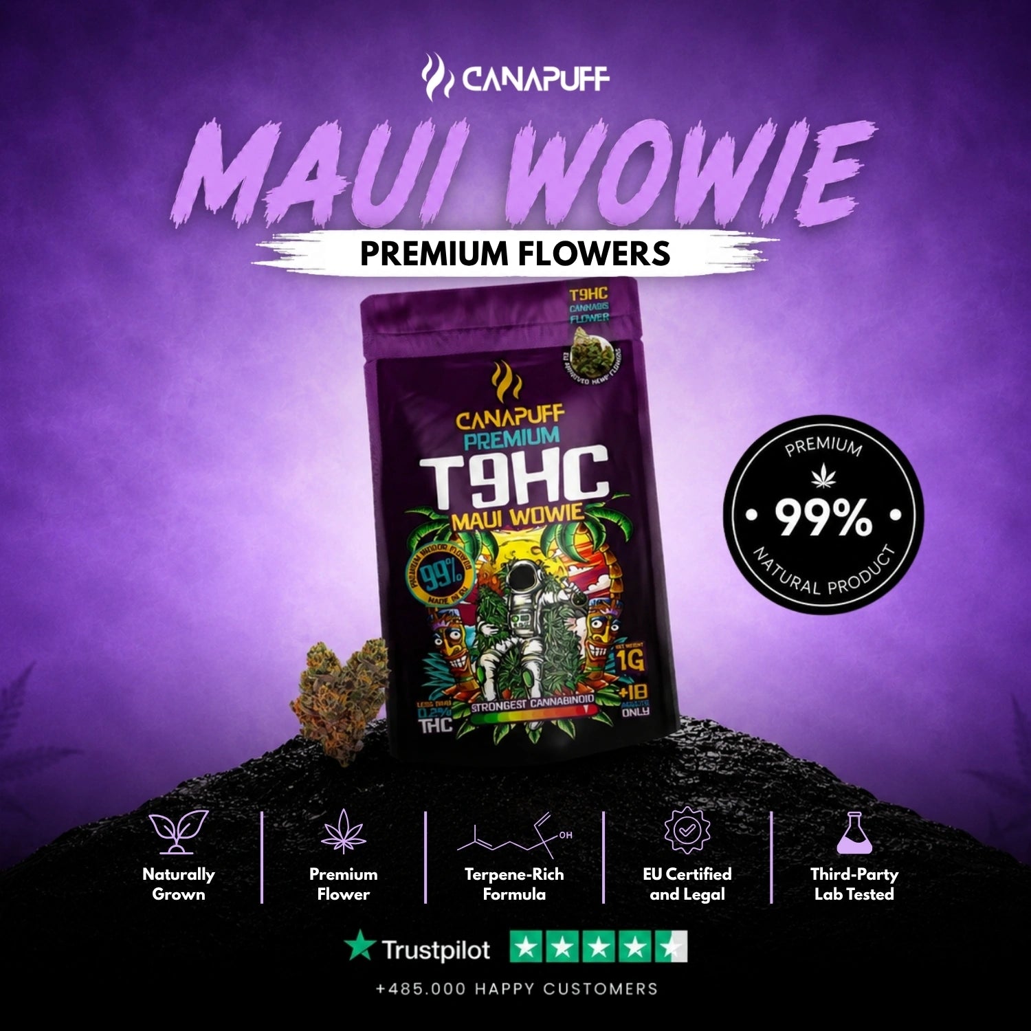 T9HC Άνθη Maui Wowie 99%