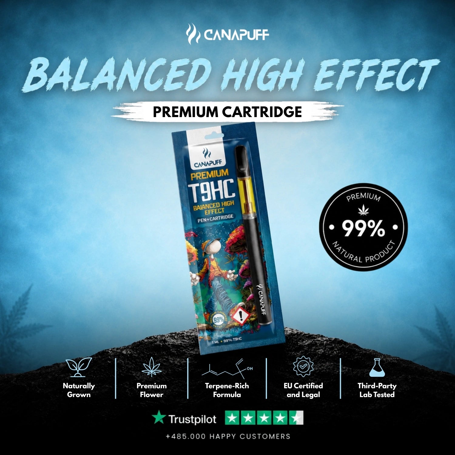 T9HC Pen+Cartridges Balanserad 99%