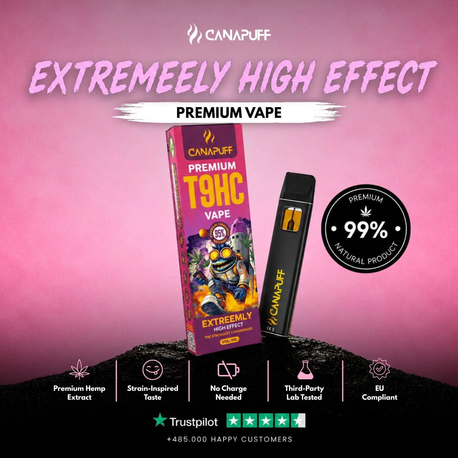T9HC Vape Ekstremno 95% 1ml