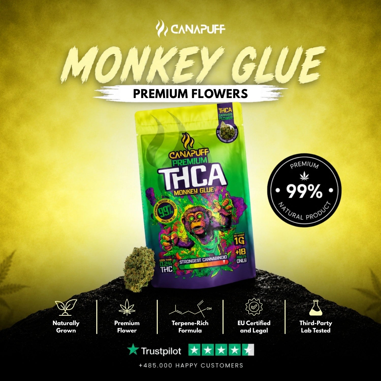 THCA flori Monkey Glue 99%