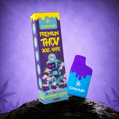 Canapuff THCv XXL Vape Blueberry Cookies 99% 2ml disposable pen with packaging box