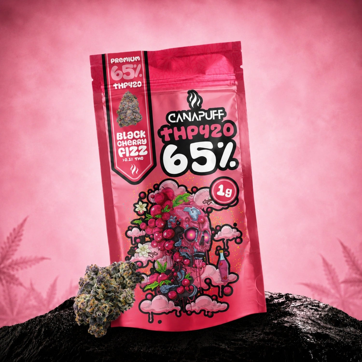 THP420 Bloemen Zwarte Kers Sprankel 65%