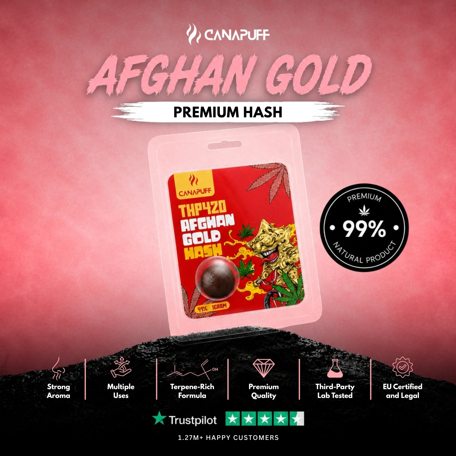 THP420 хеш Afghan Gold 99%