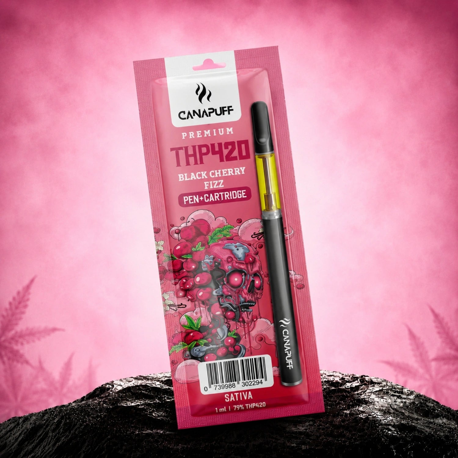 THP420 Pen+Kartridż Czarno-wiśniowy Fizz 79%