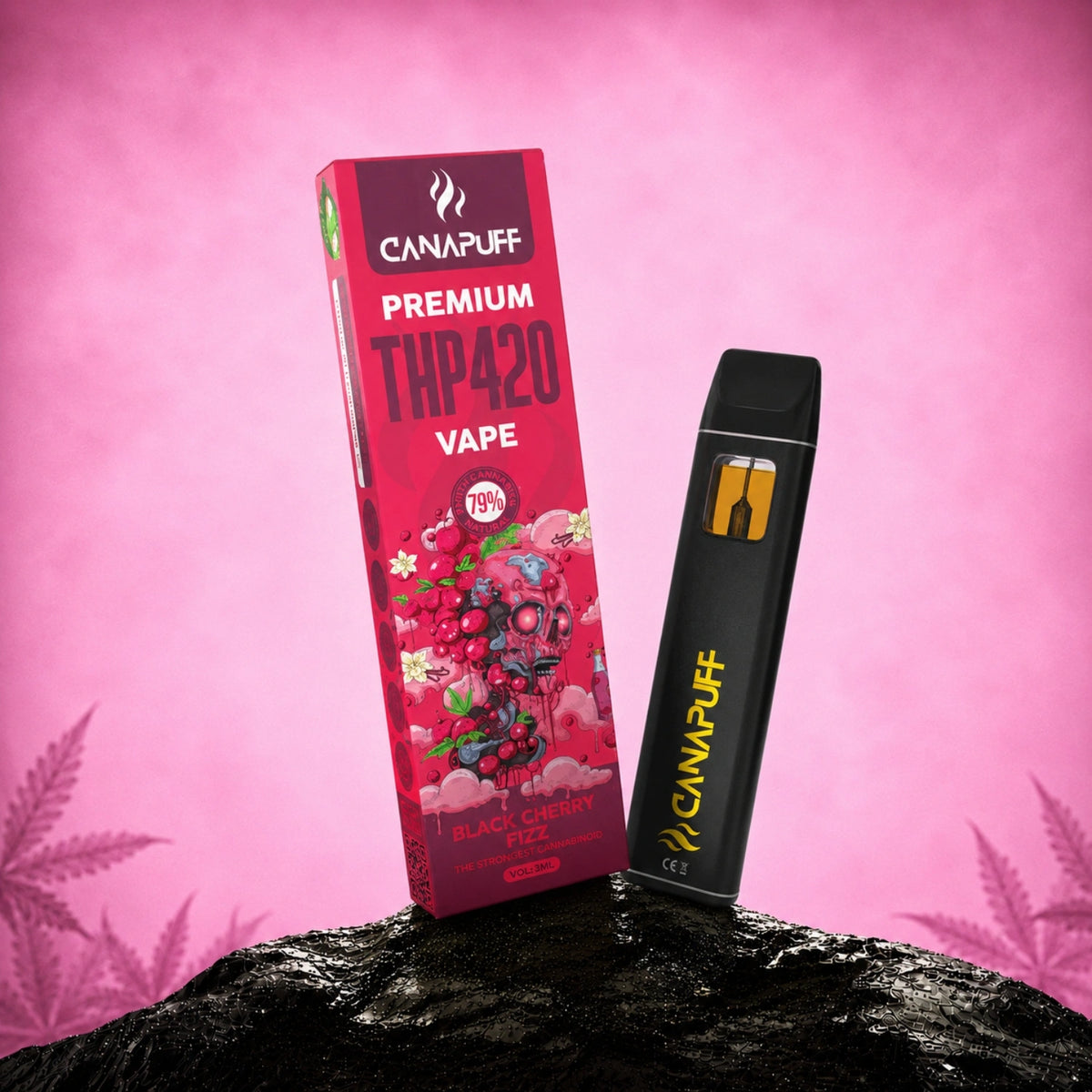 black cherry vape disposable THP420 Black Cherry Fizz 79%